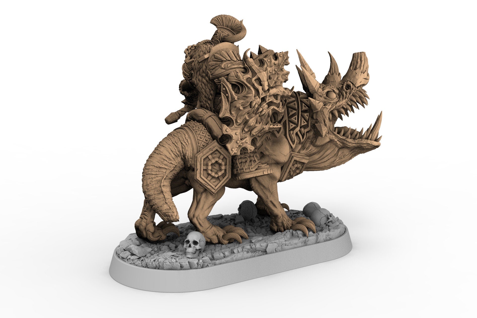 Chasseurs sauvages - Mattias von Derwent sur Horned Wolf, The Order of Greybone, miniatures de l'aube