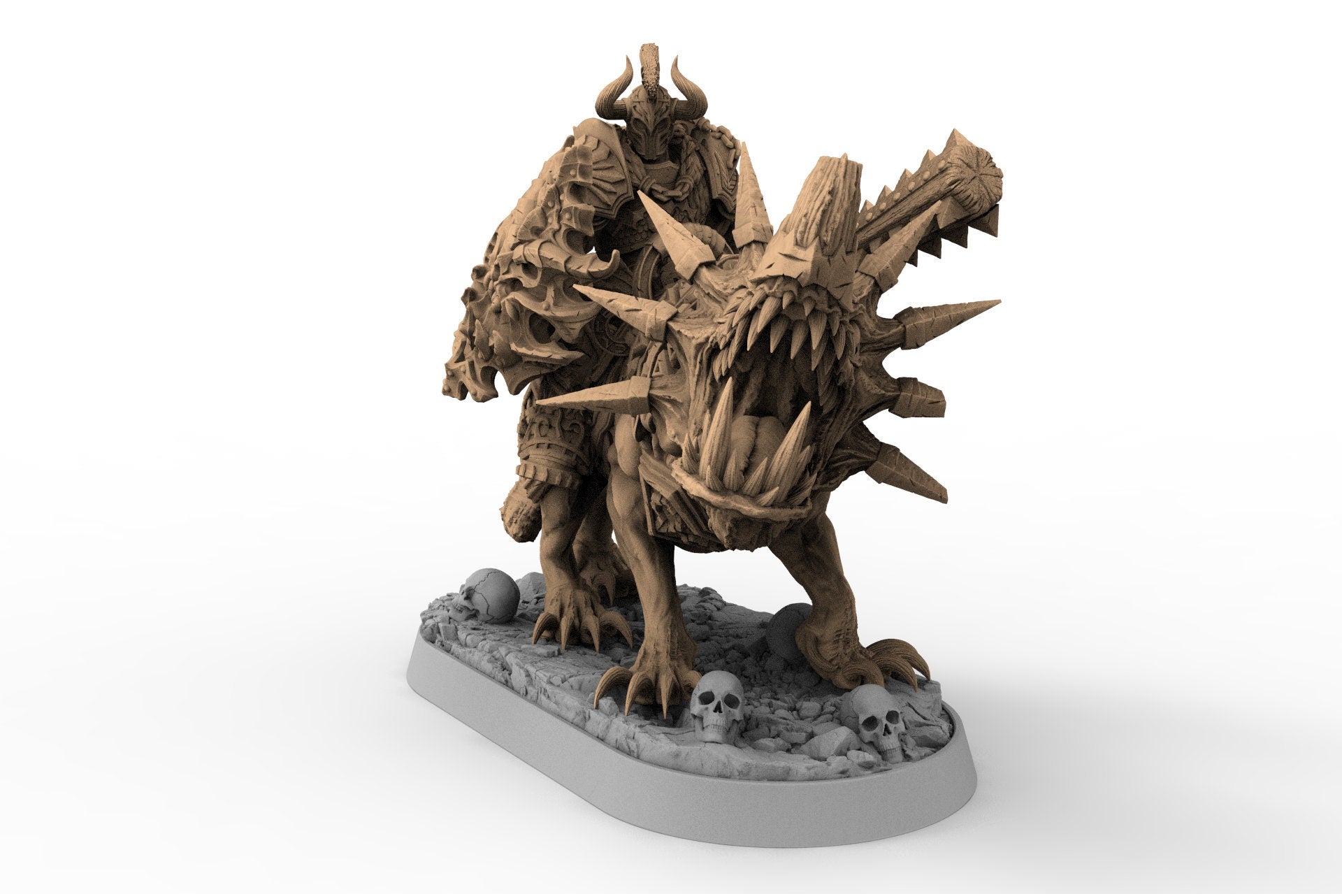 Chasseurs sauvages - Mattias von Derwent sur Horned Wolf, The Order of Greybone, miniatures de l'aube