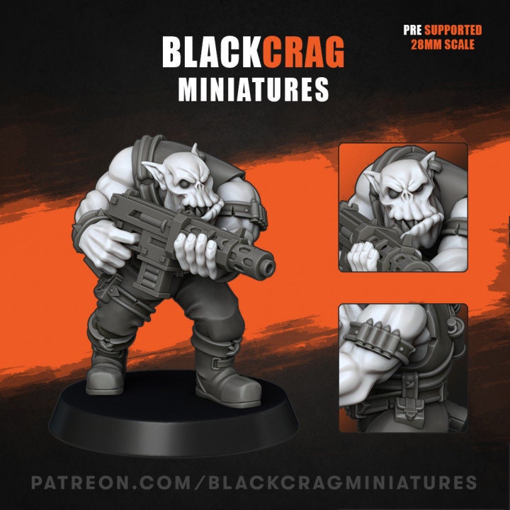 Grüne Haut - Orc Marauders Shooter Monopose Pack