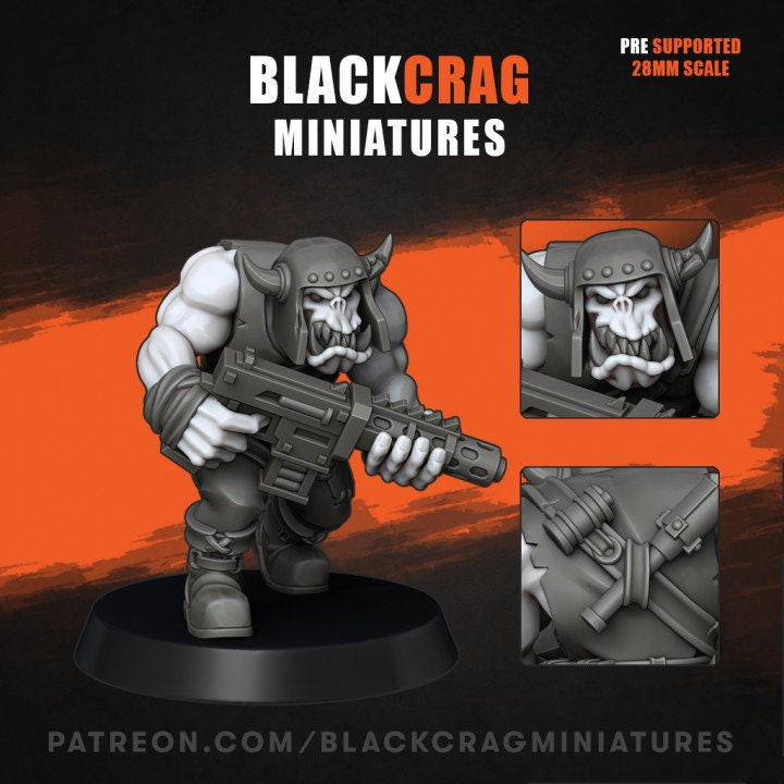 Grüne Haut - Orc Marauders Shooter Monopose Pack