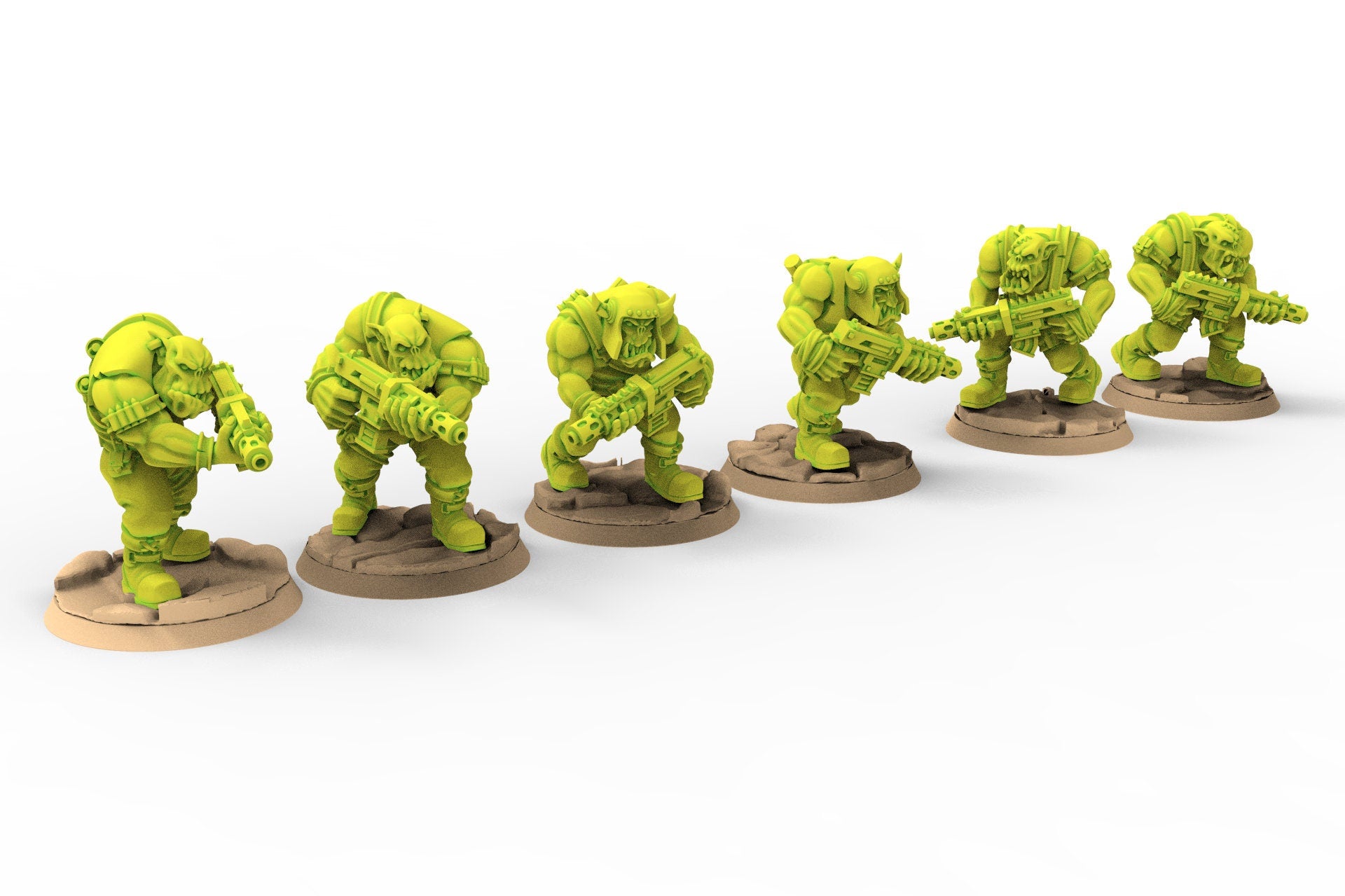 Grüne Haut - Orc Marauders Shooter Monopose Pack
