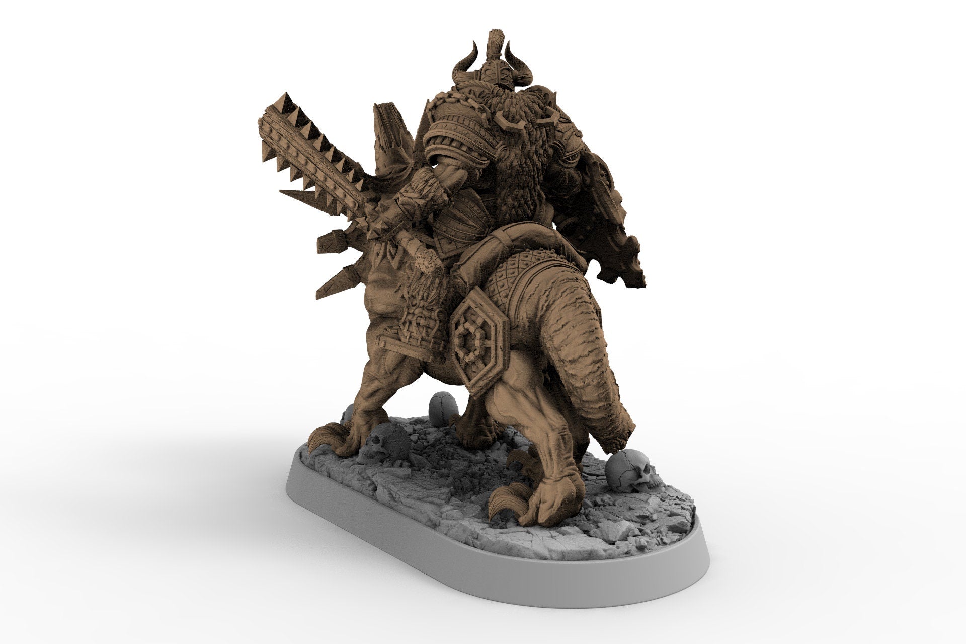 Chasseurs sauvages - Mattias von Derwent sur Horned Wolf, The Order of Greybone, miniatures de l'aube