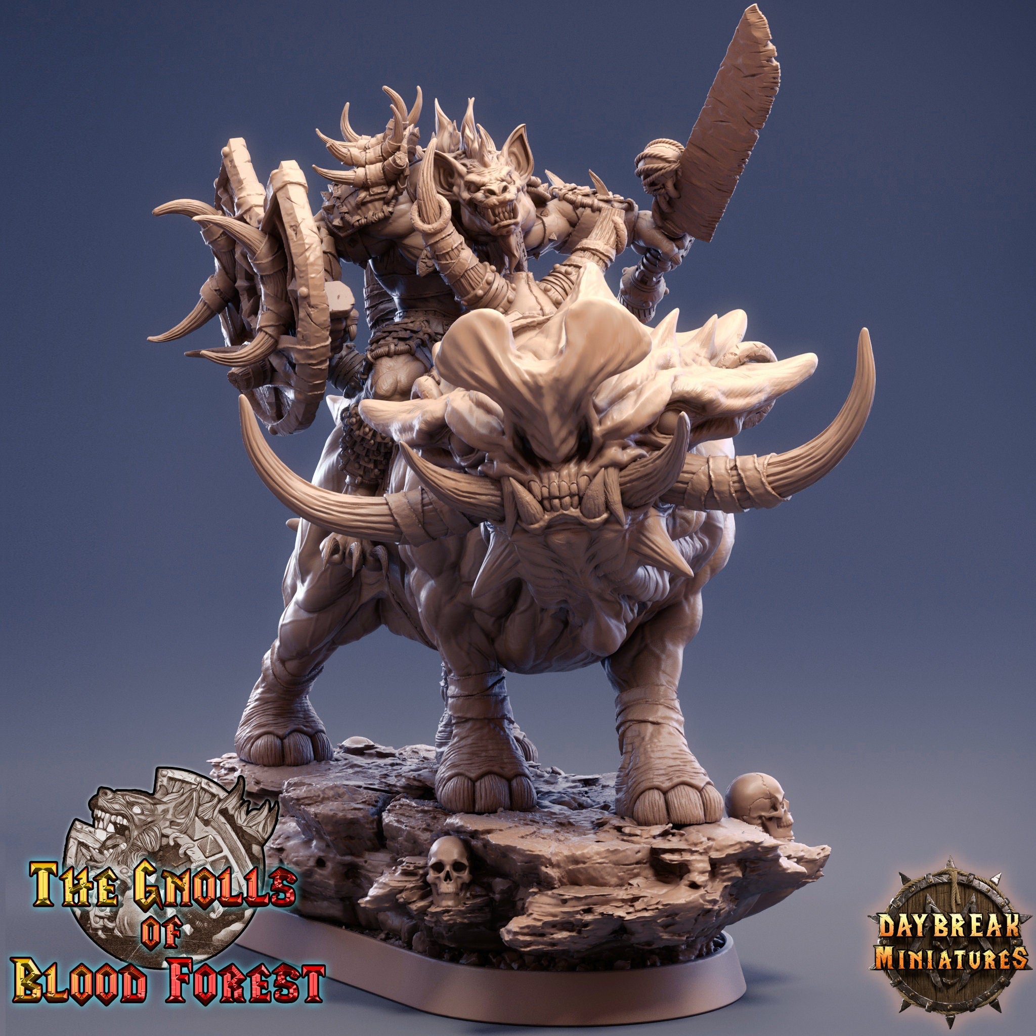 Gleesh sur Grinderwulf, Les Gnolls de la Forêt de Sang, miniatures de l'aube