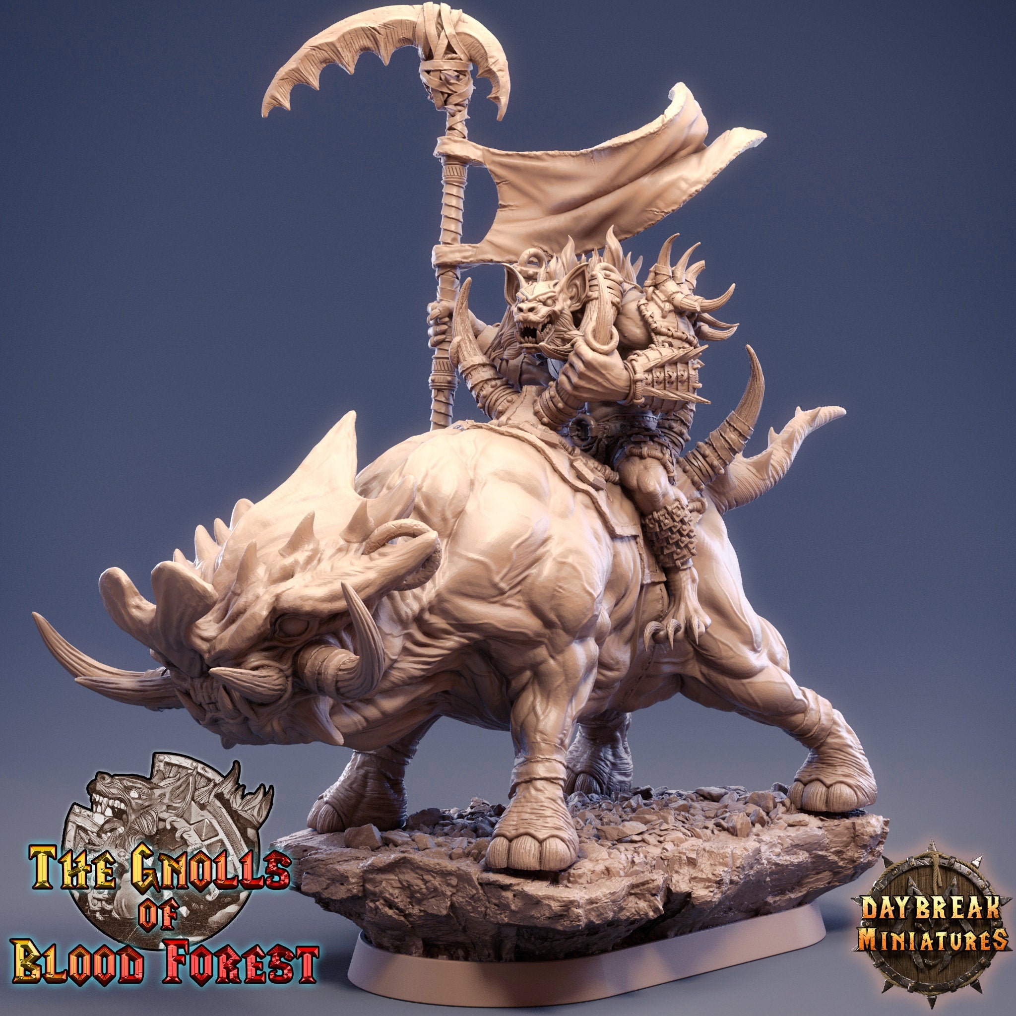 Uglo Cree sur Grinderwulf, Les Gnolls de la Forêt de Sang, miniatures de l'aube