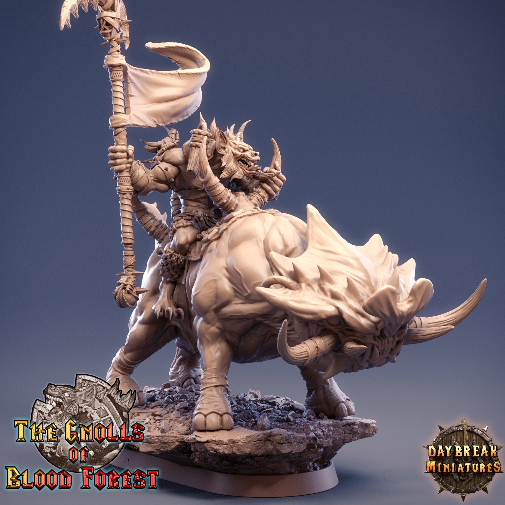 Uglo Cree sur Grinderwulf, Les Gnolls de la Forêt de Sang, miniatures de l'aube