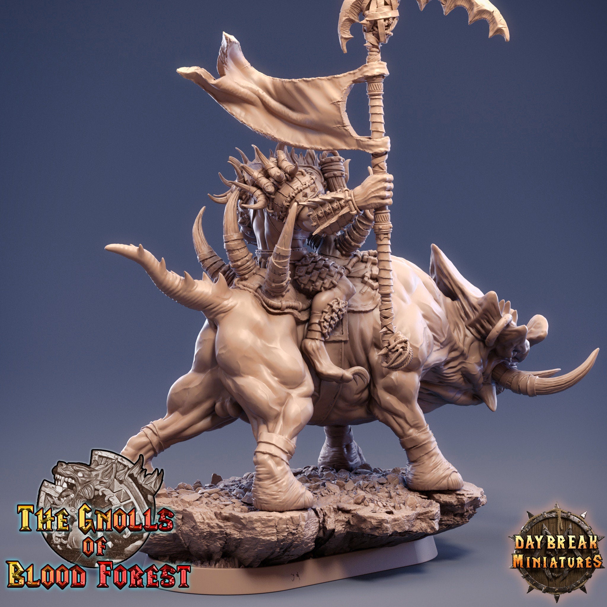 Uglo Cree sur Grinderwulf, Les Gnolls de la Forêt de Sang, miniatures de l'aube
