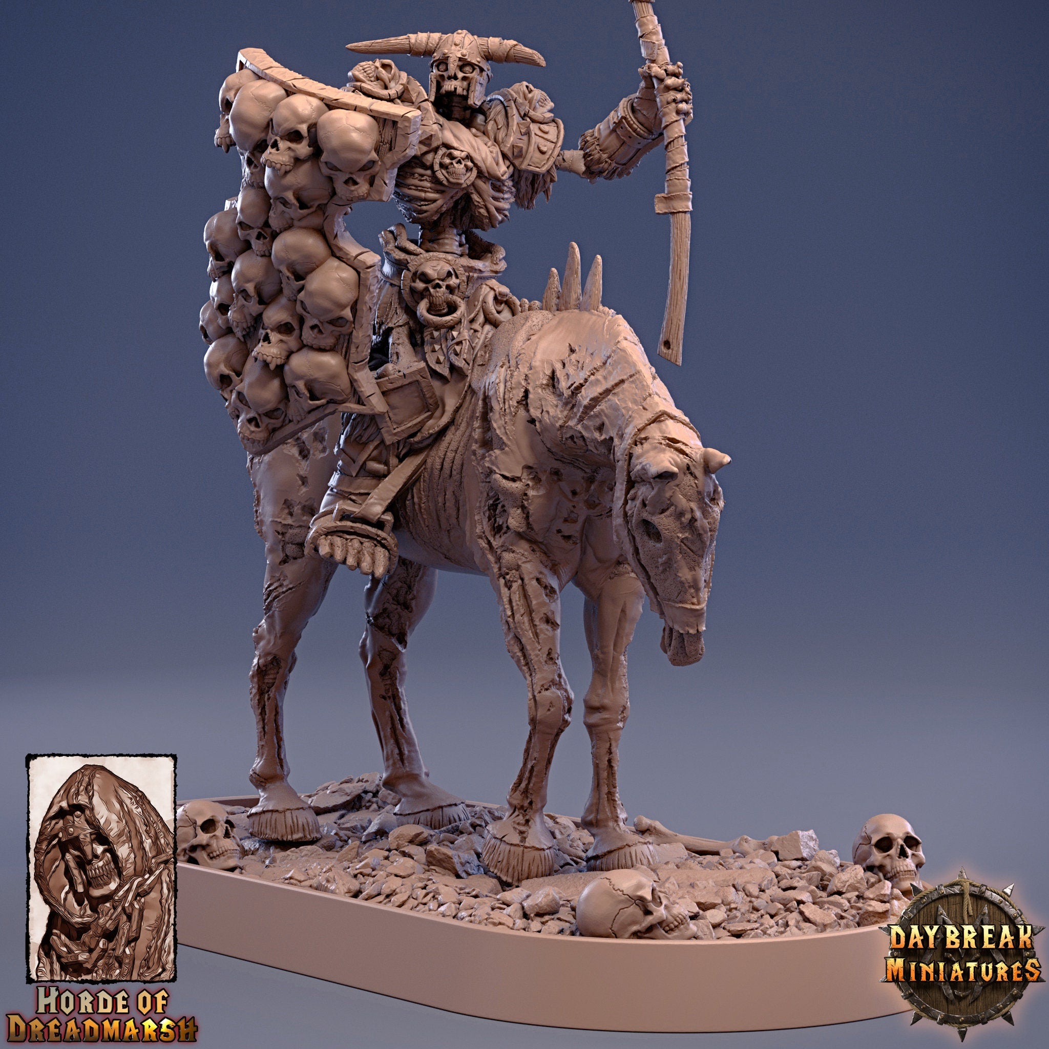 Undead - Commander Ash, The Unliving Horde of Dreadmarsh, daybreak miniatures, daybreak miniatures