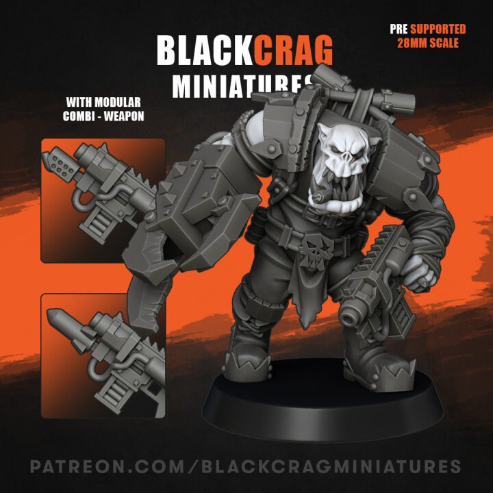Green Skin - Orc Marauders Monopose Pack - Malicious Minis