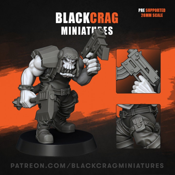 Green Skin - Orc Marauders Monopose Pack - Malicious Minis