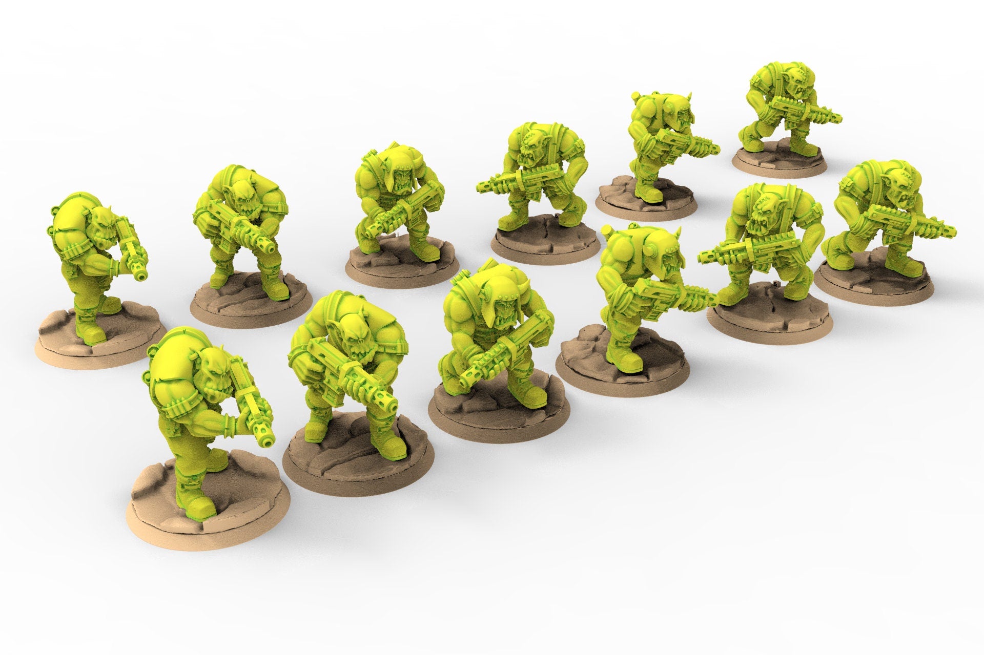 Grüne Haut - Orc Marauders Shooter Monopose Pack