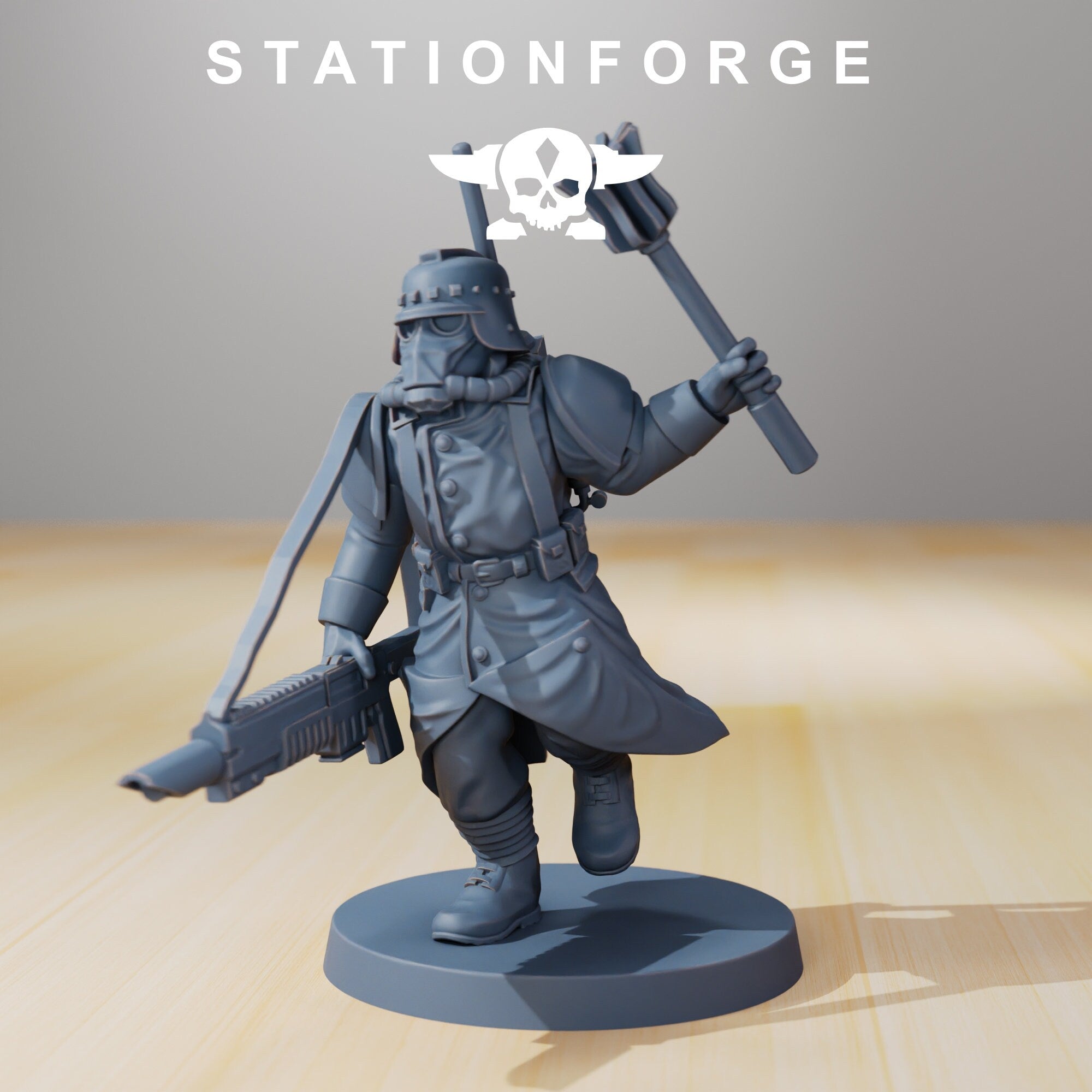 GrimGuard - Supporters, mechanized infantry, post apocalyptic empire, usable for tabletop wargame.