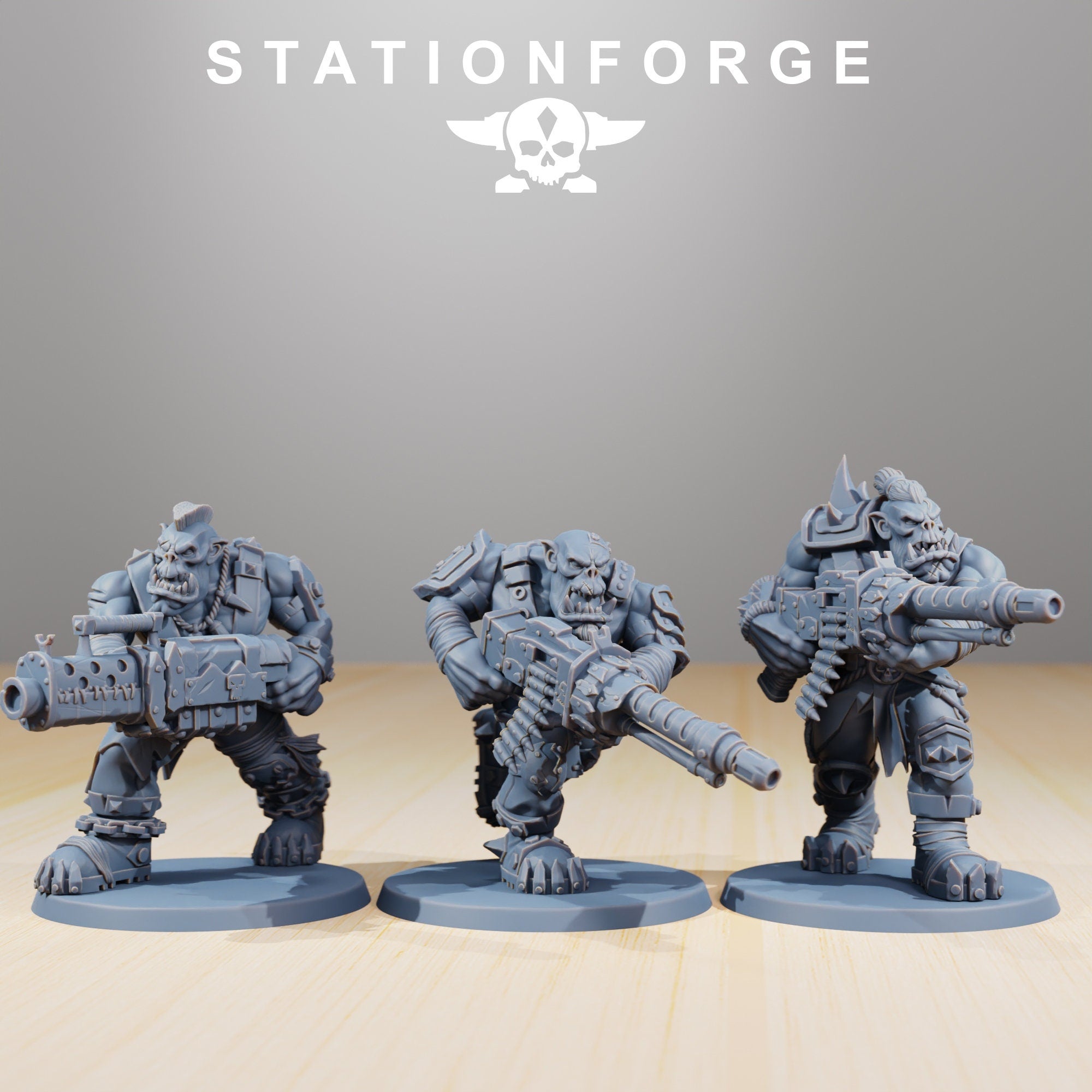 Green Skin - Orkaz Strappaz, post apocalyptic empire, usable for tabletop wargame.