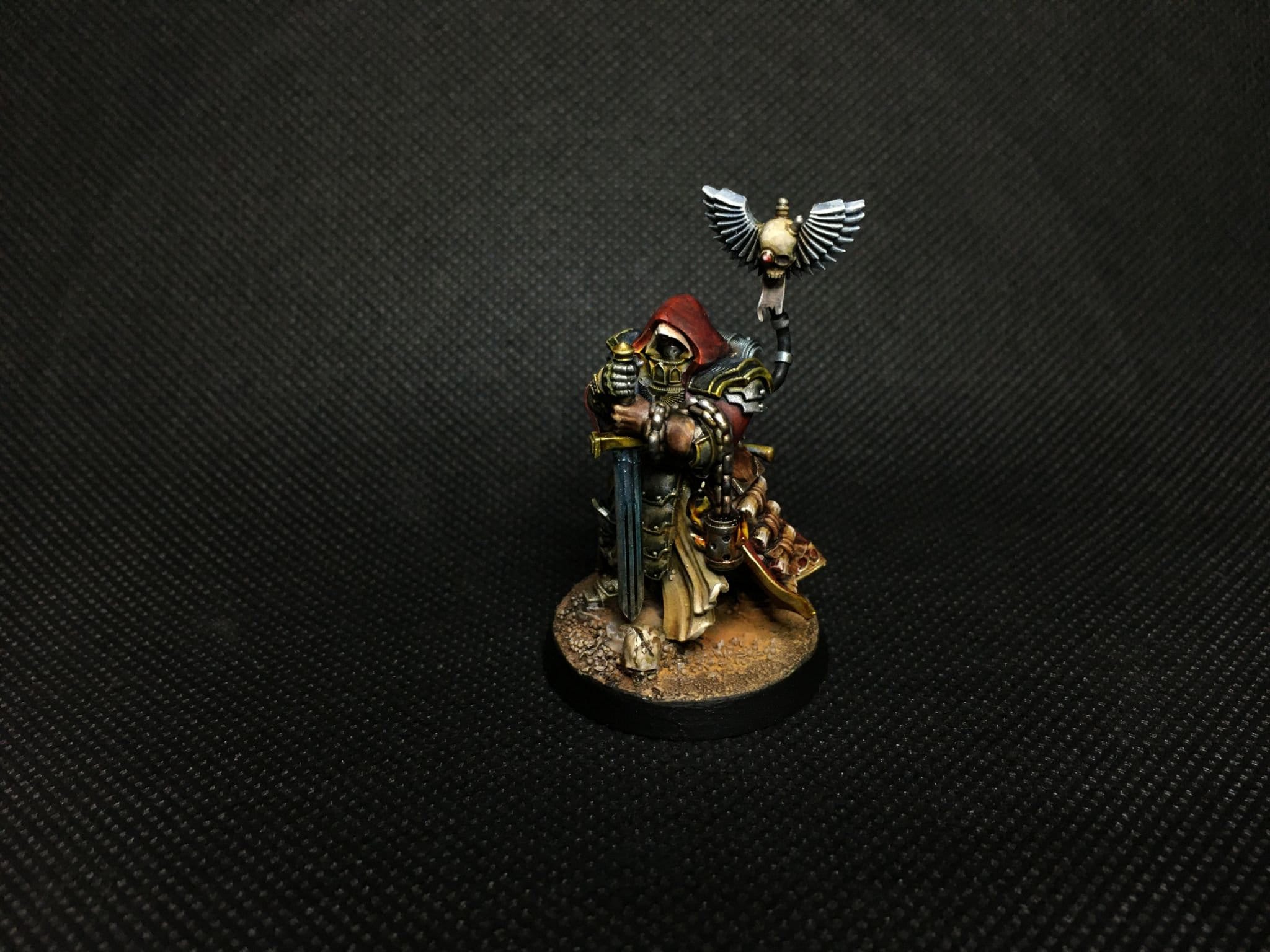The interrogator, mechanized infantry, post apocalyptic empire, usable for tabletop wargame.