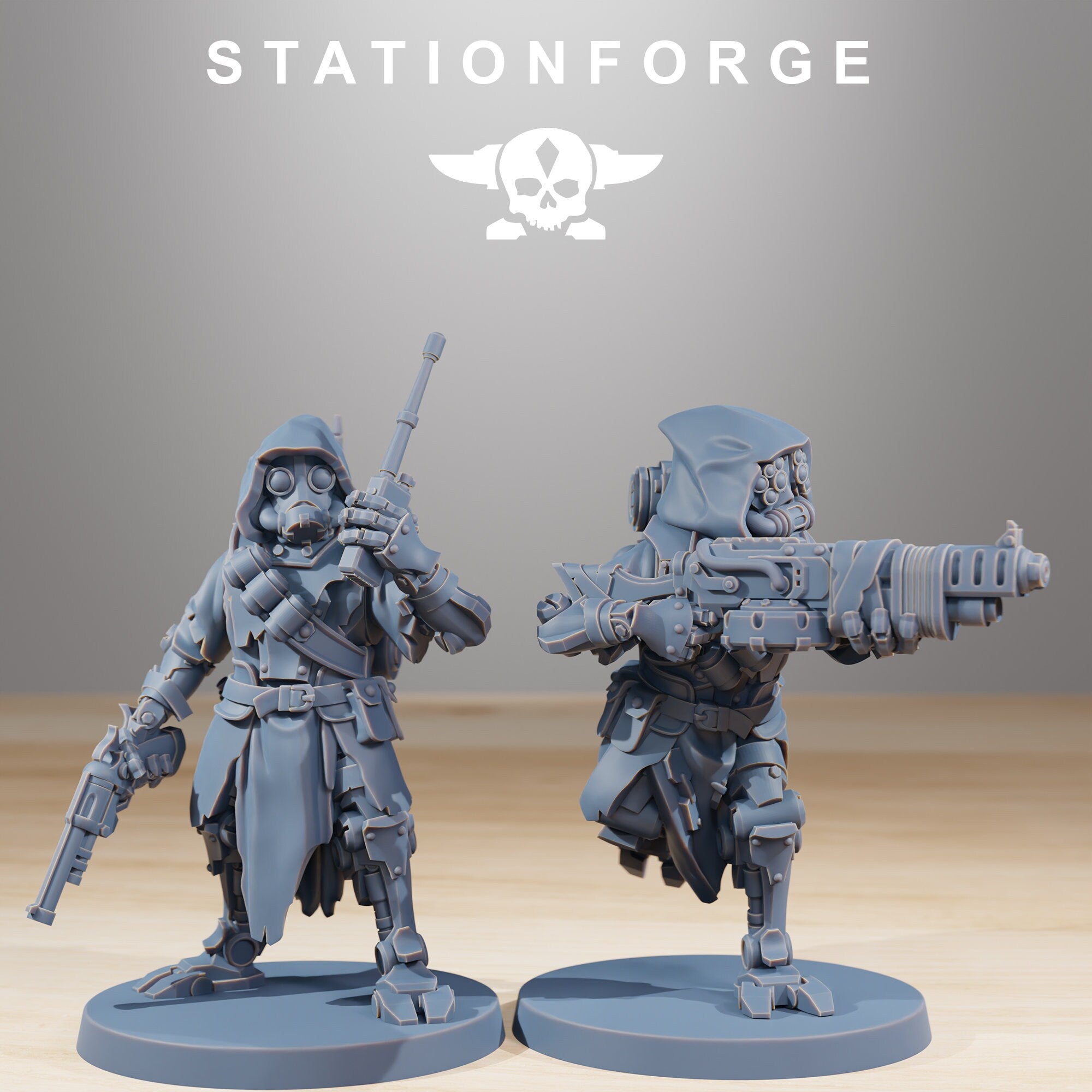 Scavenger Rangers Builder Kit, mechanized infantry, post apocalyptic empire, usable for tabletop wargame.