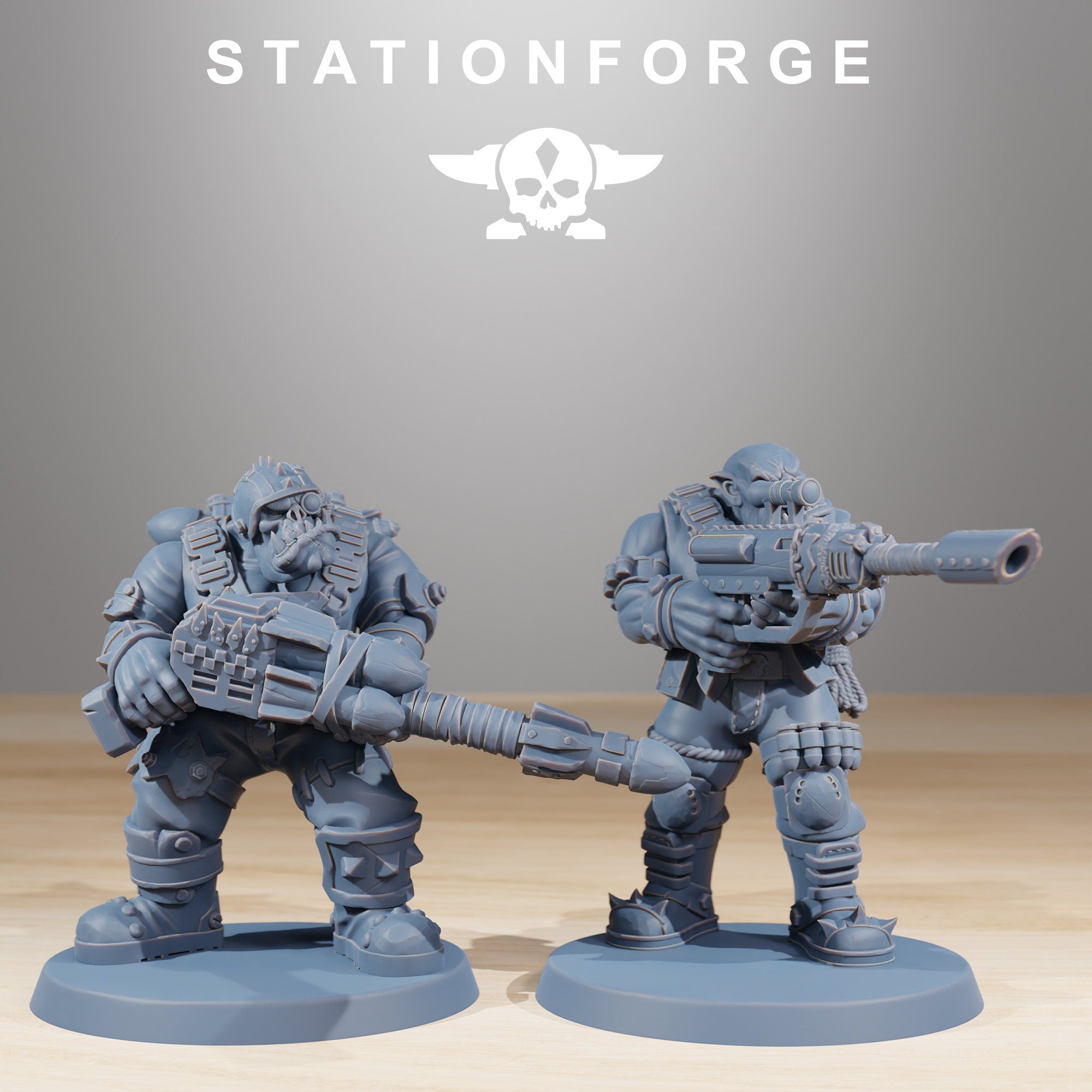 Green Skin - Orkaz Skillers, post apocalyptic empire, usable for tabletop wargame.