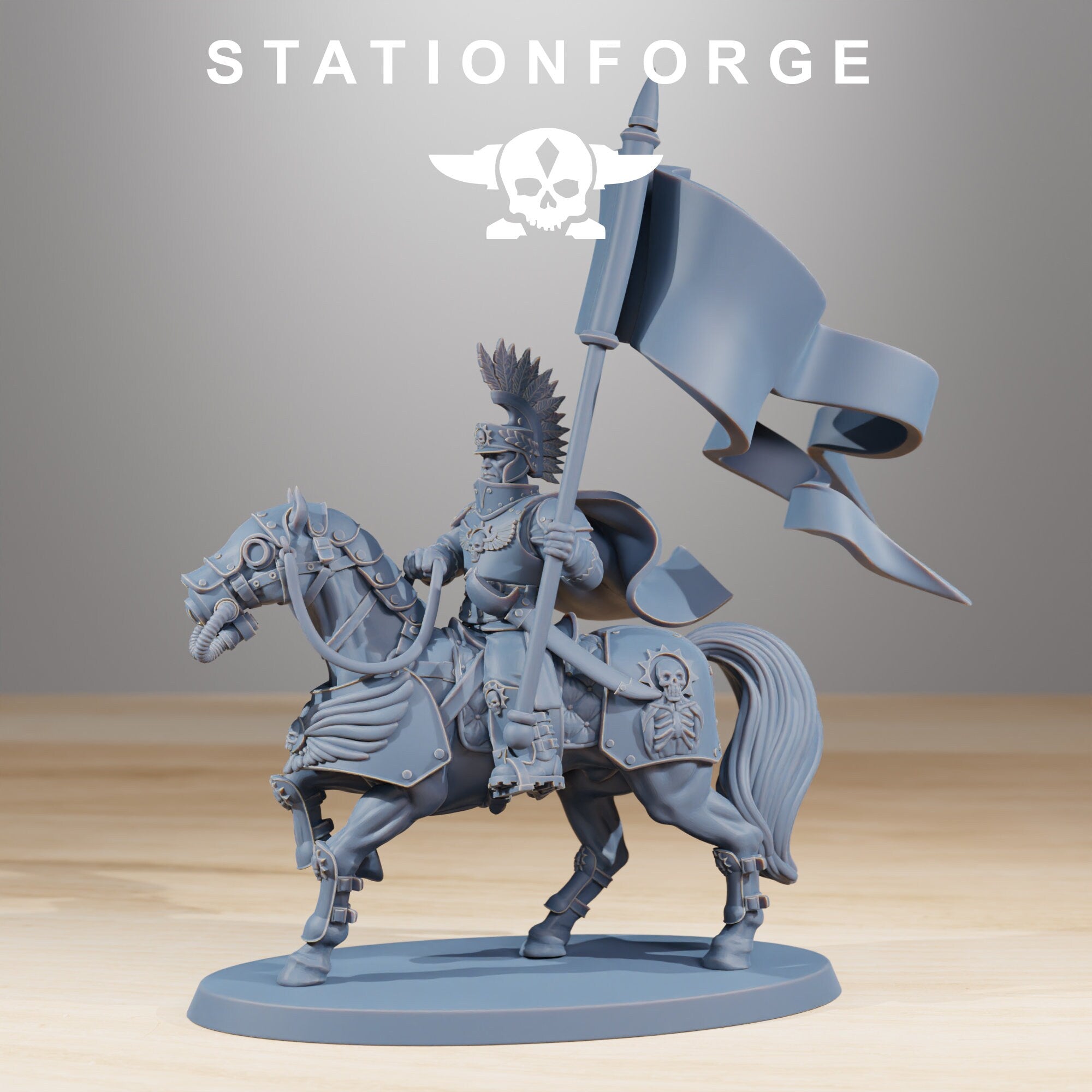 Grimguard - Lord Commander, empire post apocalyptique, utilisable pour tabletop wargame.