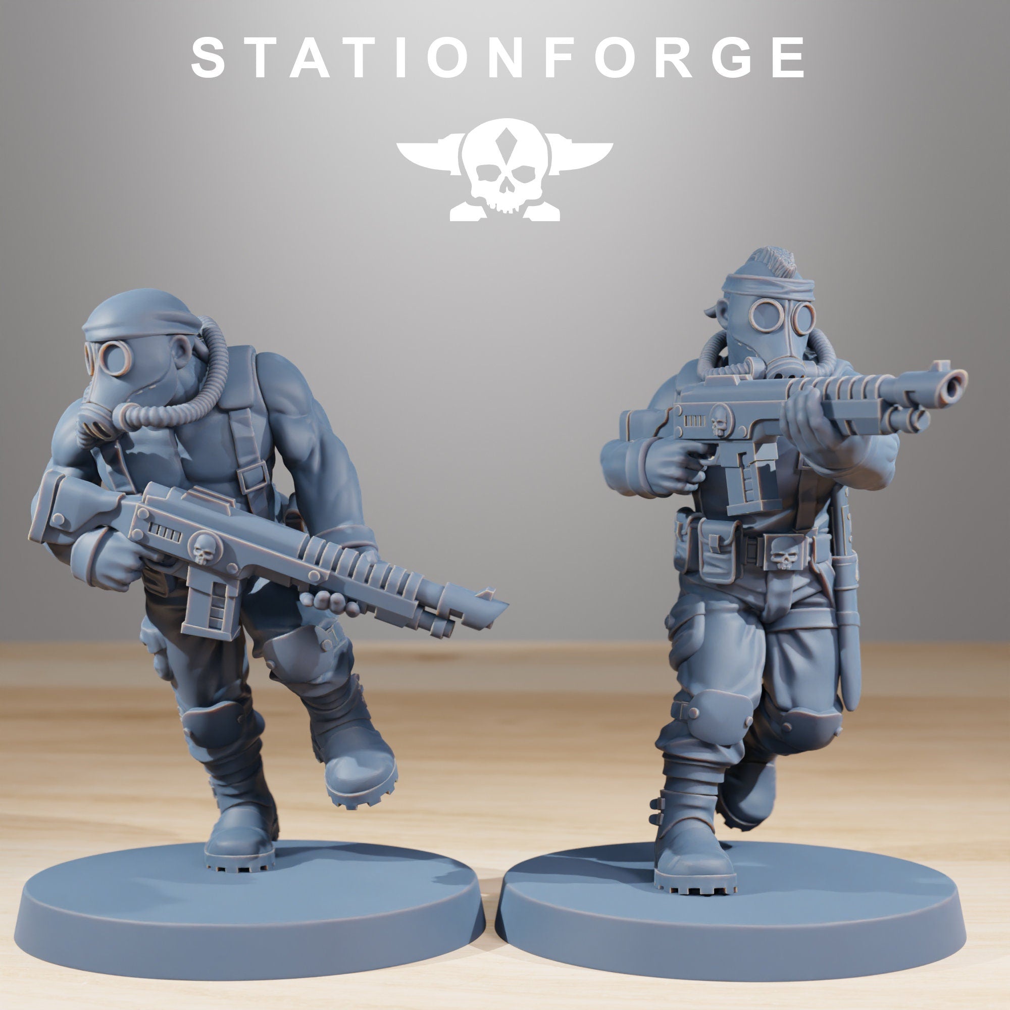 GrimGuard - Jungle Fighters, mechanized infantry, post apocalyptic empire, usable for tabletop wargame.