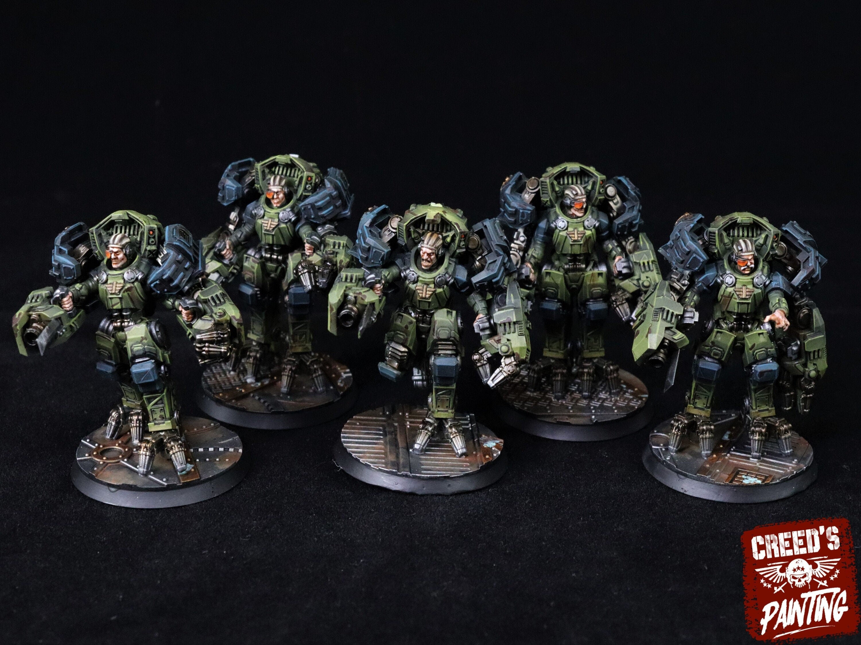 Rundsgaard - Orcus Exosuits, imperial infantry, post-apocalyptic empire, usable for tabletop wargame.