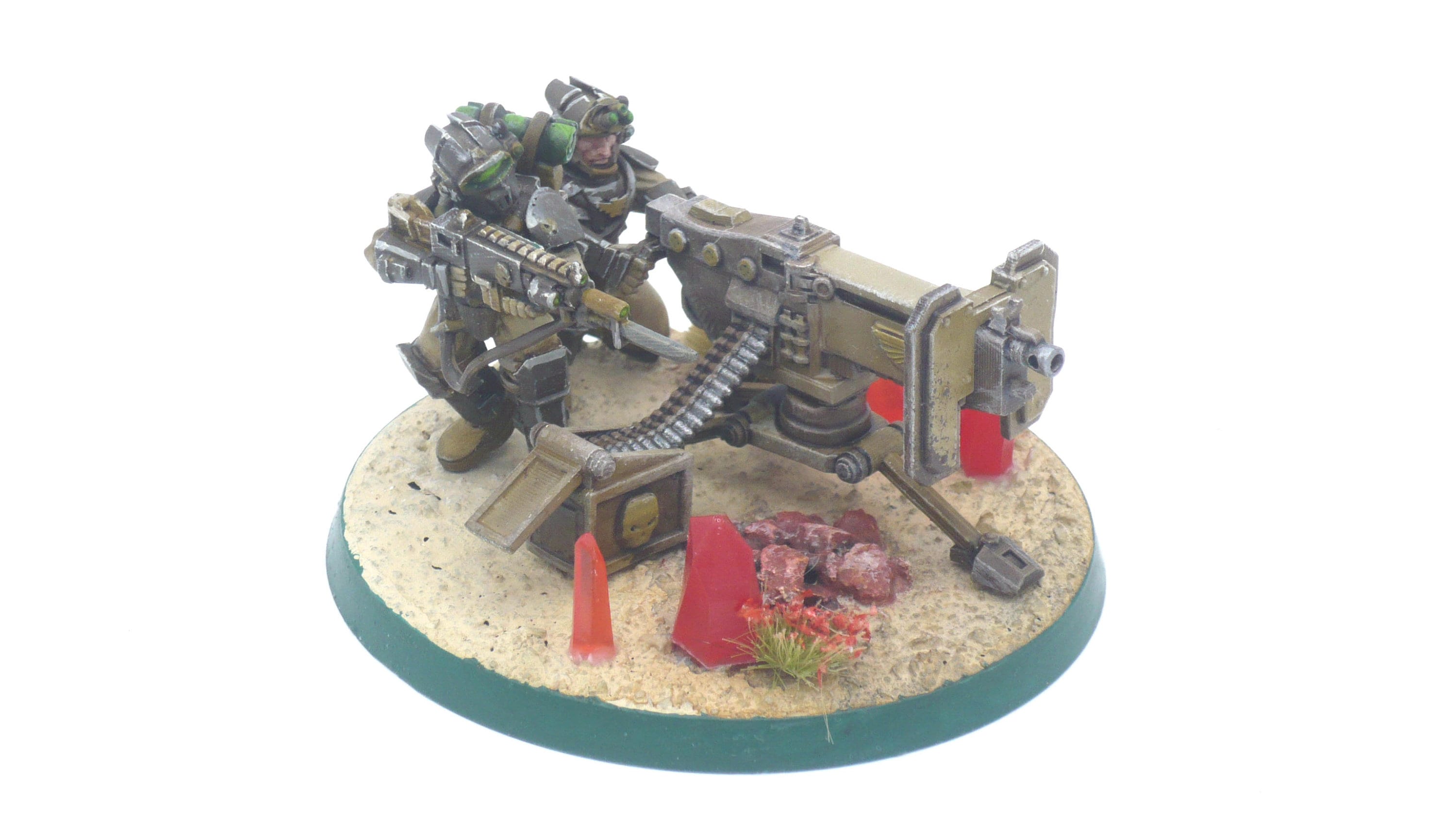 Imperial Army - Heavy Lanscannon, Heavy Support Weapons, infantry, post apocalyptic empire, modular miniatures usable for tabletop wargame.