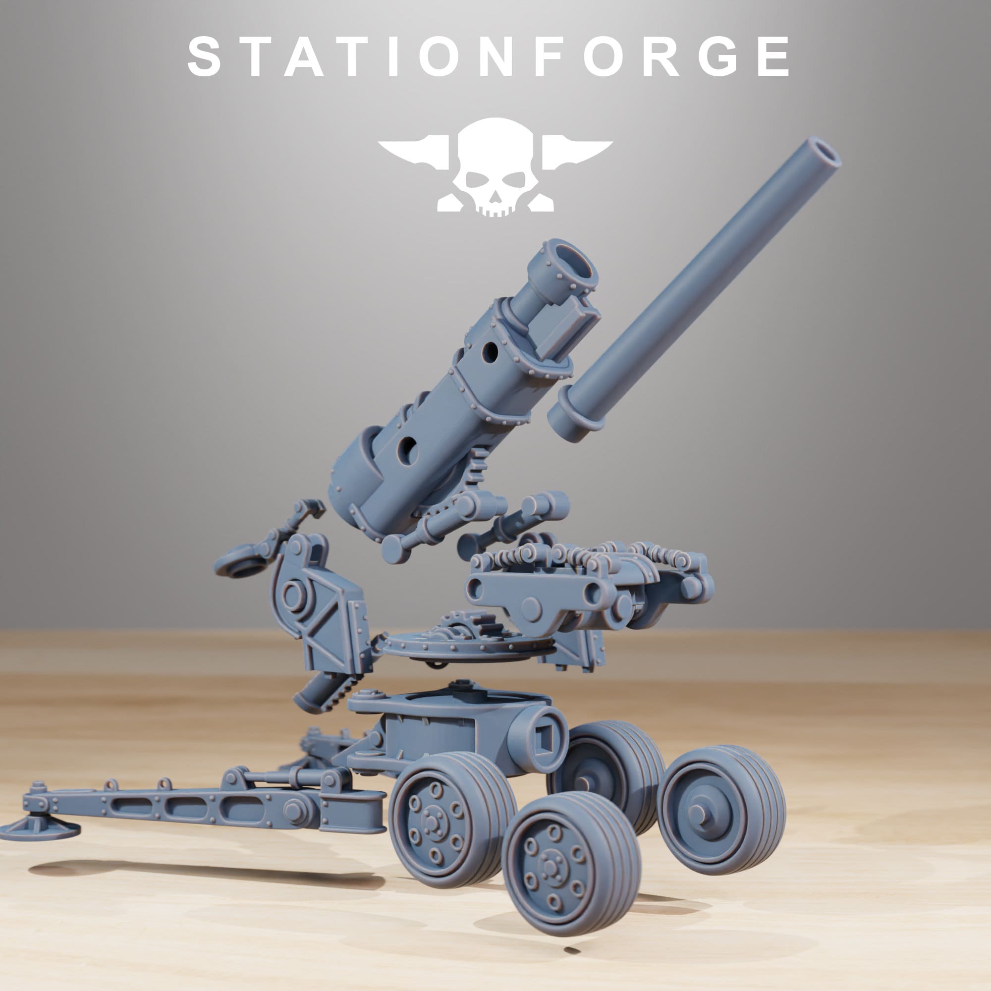 Grimguard - Heavy Artillery, mechanized infantry, post apocalyptic empire, Onager, usable for tabletop wargame.