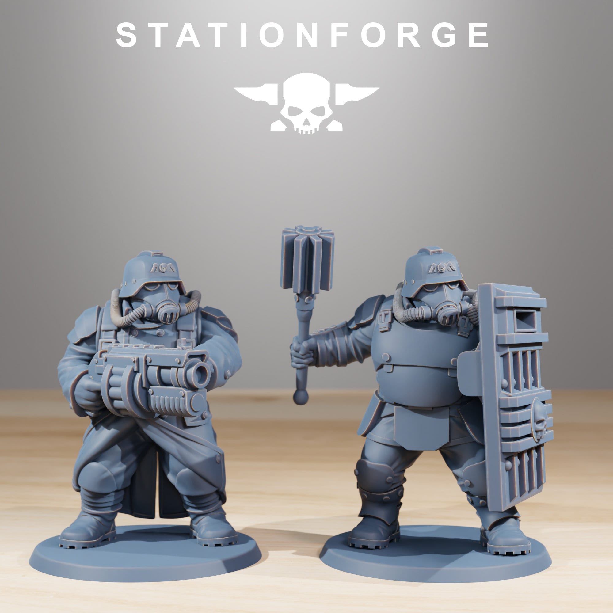 GrimGuard - Mutants, mechanized infantry, post apocalyptic empire, usable for tabletop wargame.