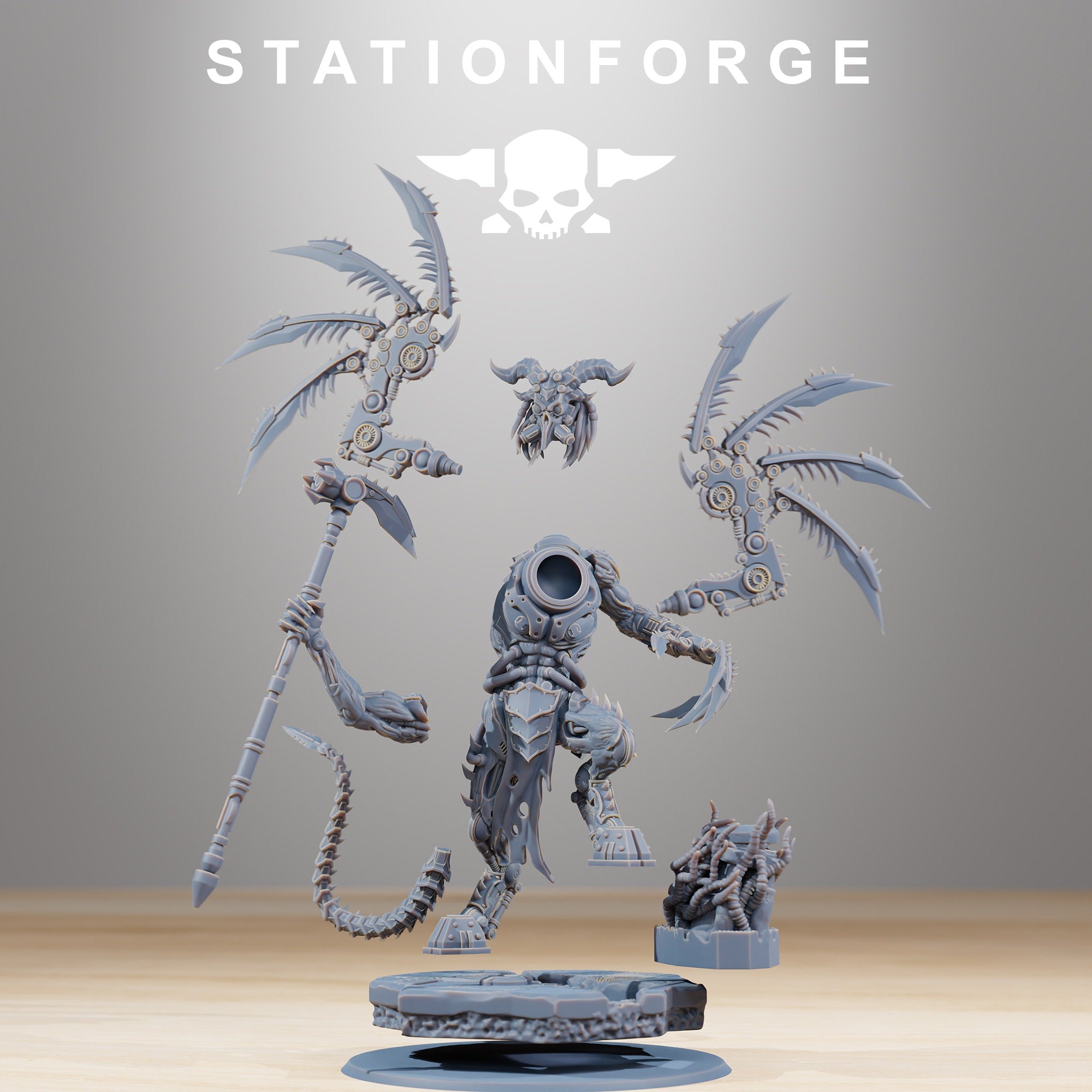 Scavenger Pythonicus Exterminator , mechanized infantry, post apocalyptic empire, usable for tabletop wargame.
