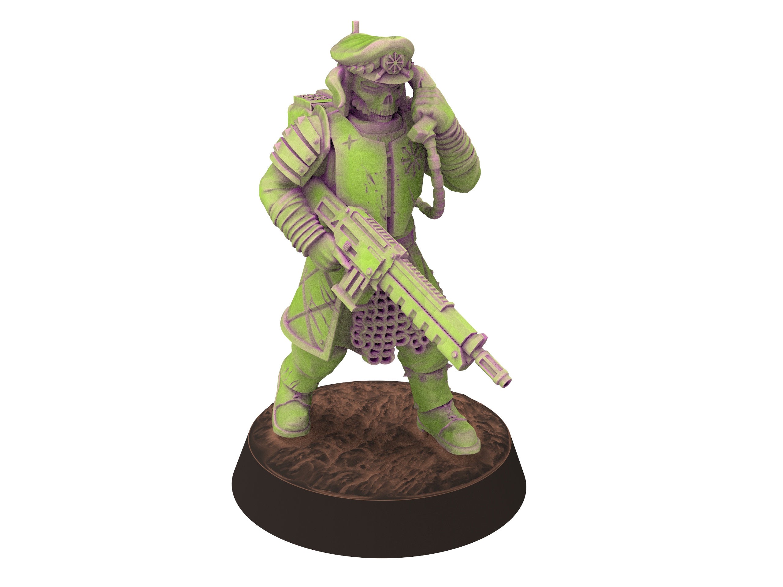 Harbingers of darkness -  Officer Commissioner V5 Heretic Cultist of Chaos - Siege of Vos-Phorax, Quartermaster3D wargame modular miniatures