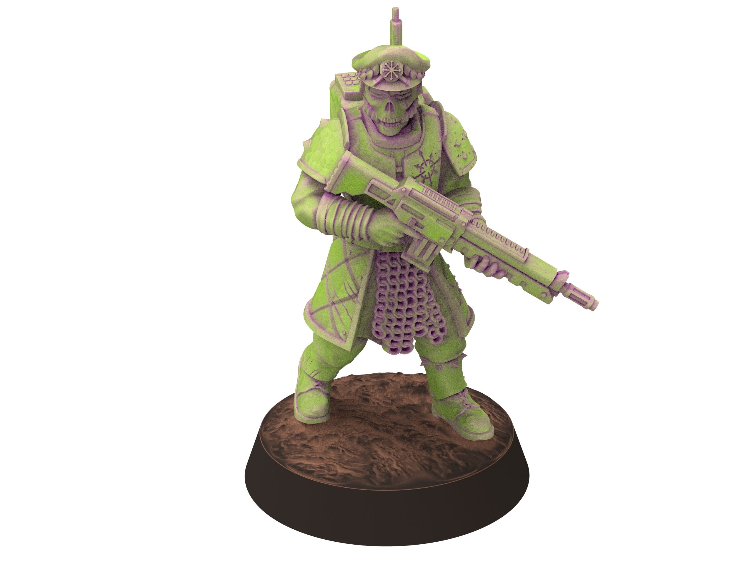 Harbingers of darkness -  Officer Commissioner V4 Heretic Cultist of Chaos - Siege of Vos-Phorax, Quartermaster3D wargame modular miniatures