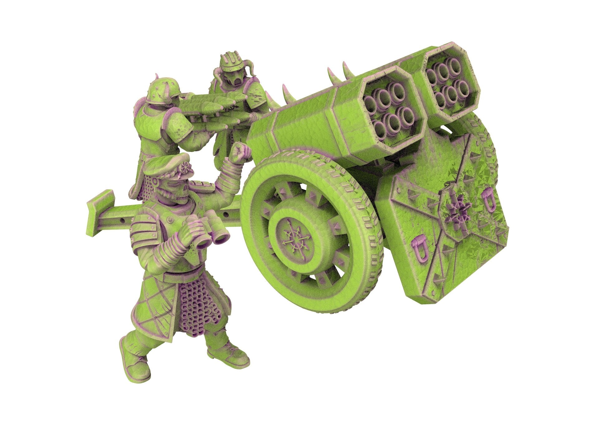 Harbingers of darkness -  Heretic Cultist Heavy Canon - Artillery - Siege of Vos-Phorax, Quartermaster3D wargame modular miniatures