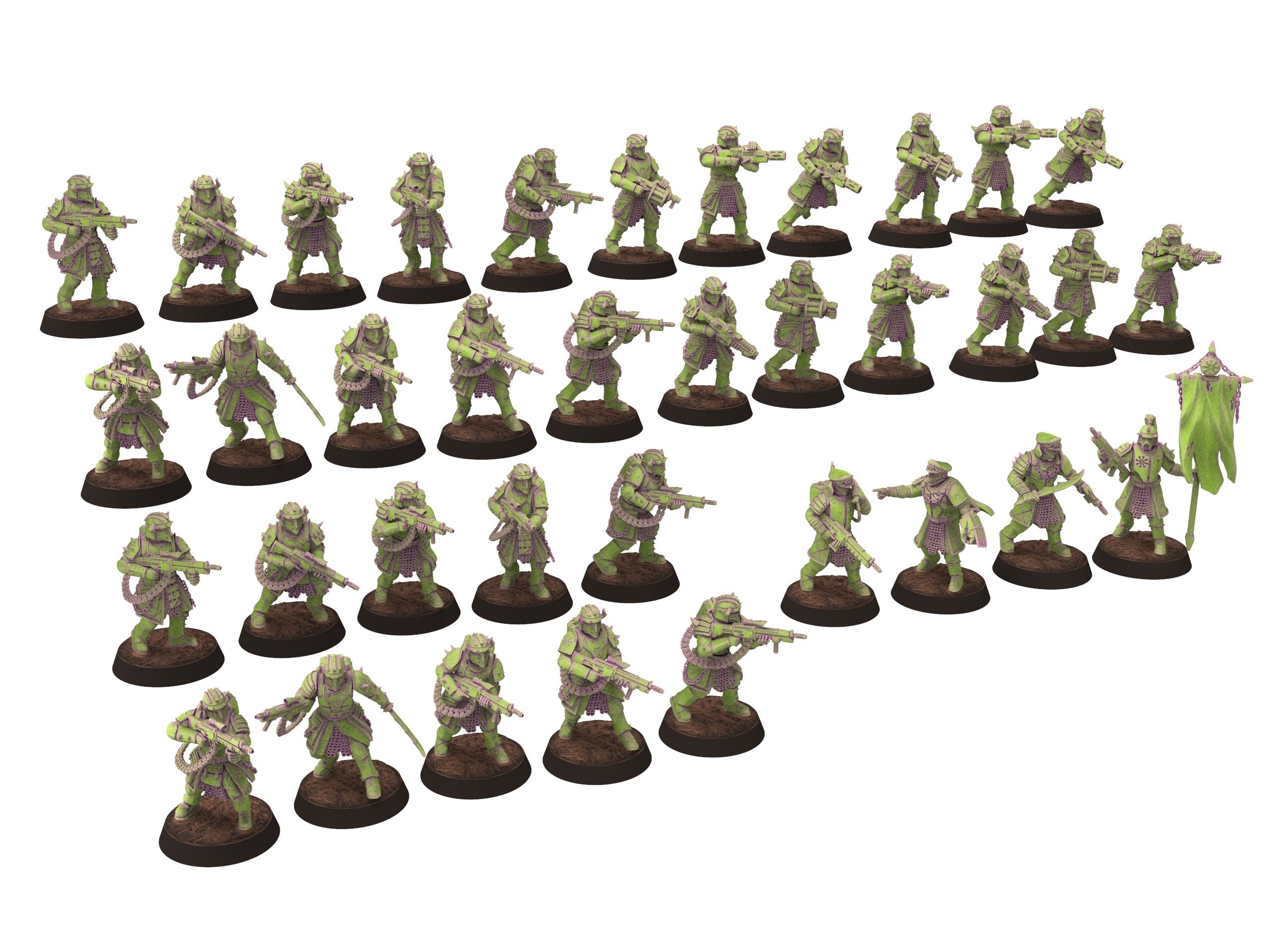 Harbingers of darkness -  Heretic Bloodsworn Chosen - Elite soldiers - Siege of Vos-Phorax, Quartermaster3D wargame modular miniatures