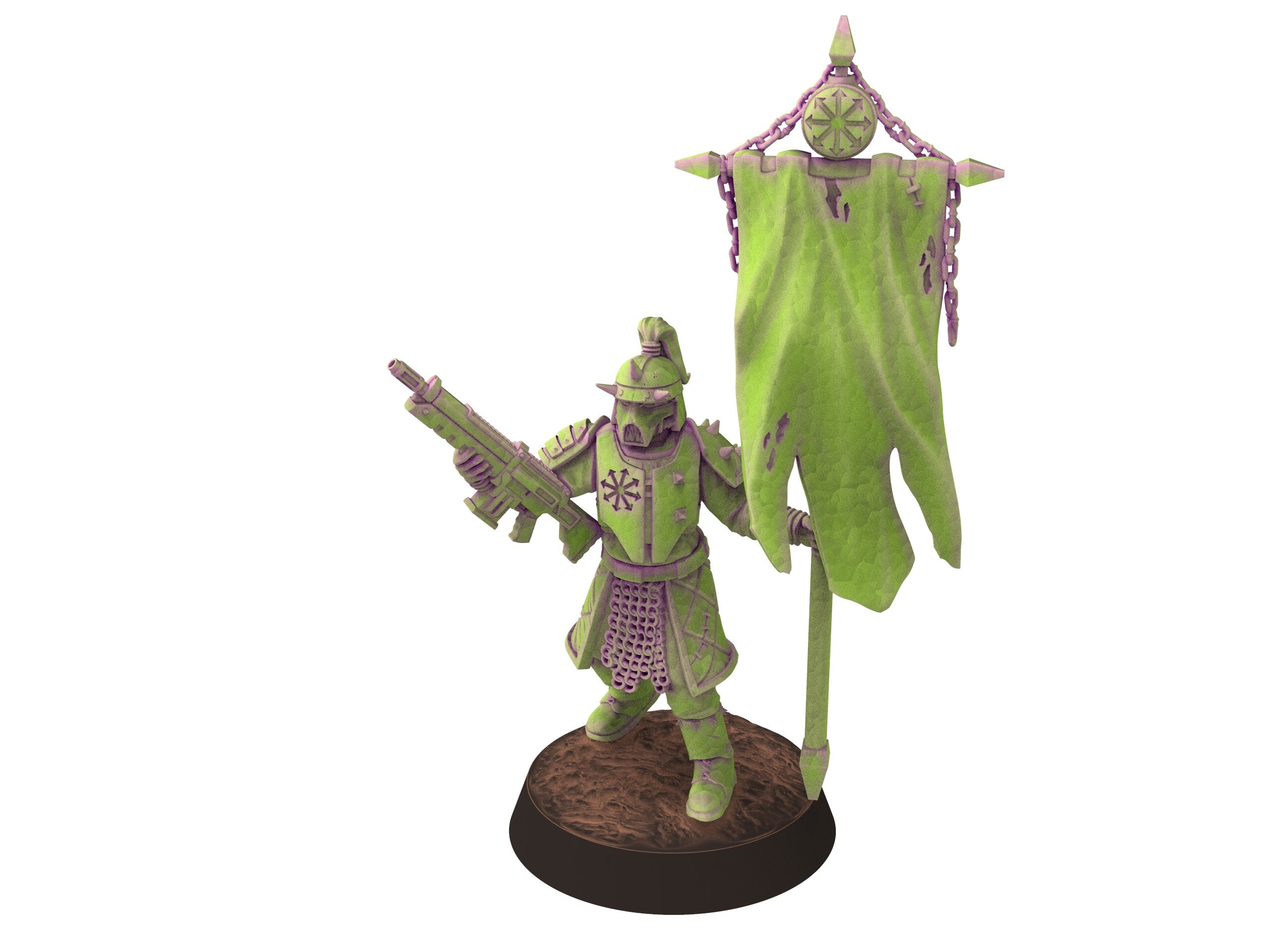 Harbingers of darkness -  Officer Commissioner V5 Heretic Cultist of Chaos - Siege of Vos-Phorax, Quartermaster3D wargame modular miniatures
