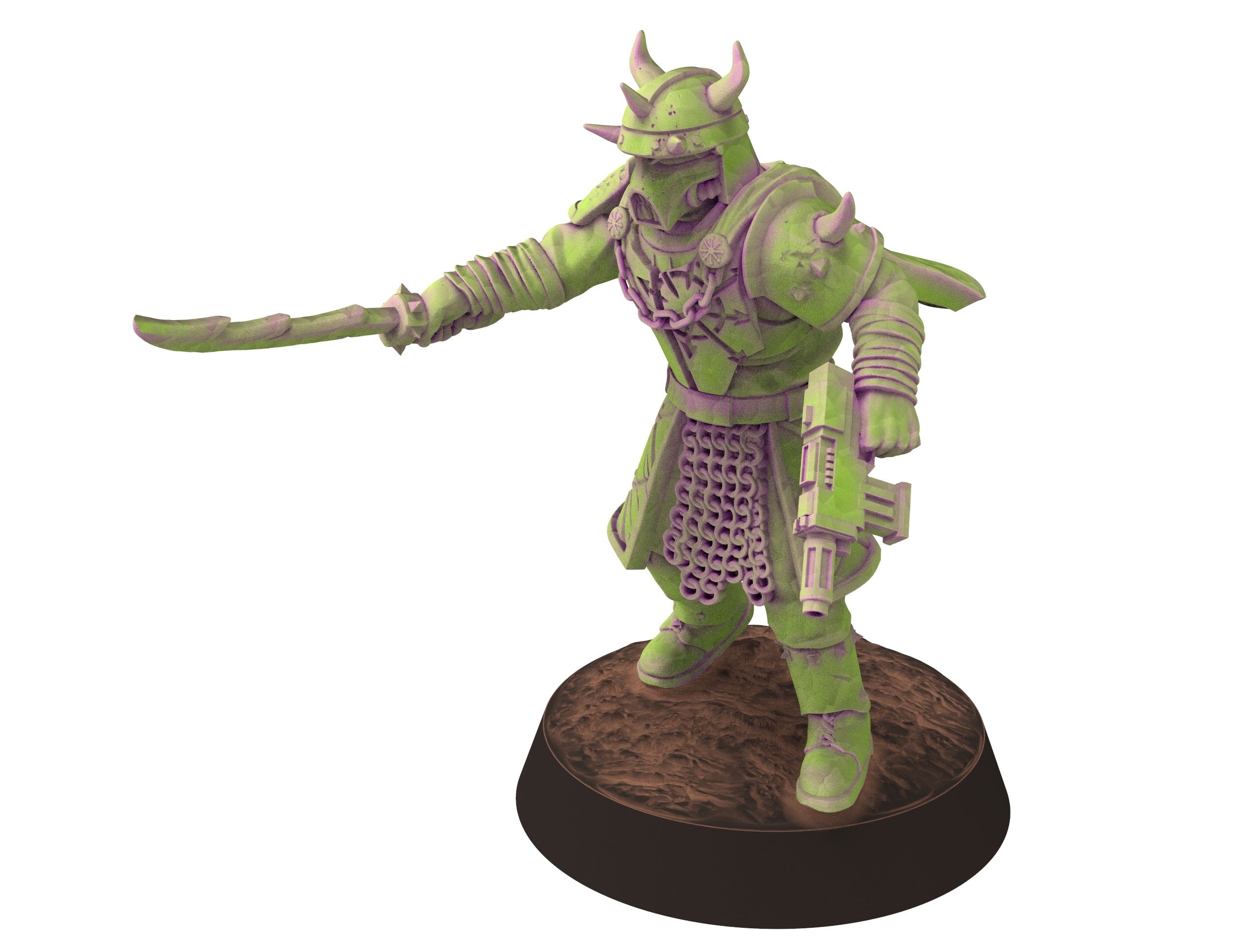 Harbingers of darkness -  Officer Commissioner V1 Heretic Cultist of Chaos - Siege of Vos-Phorax, Quartermaster3D wargame modular miniatures