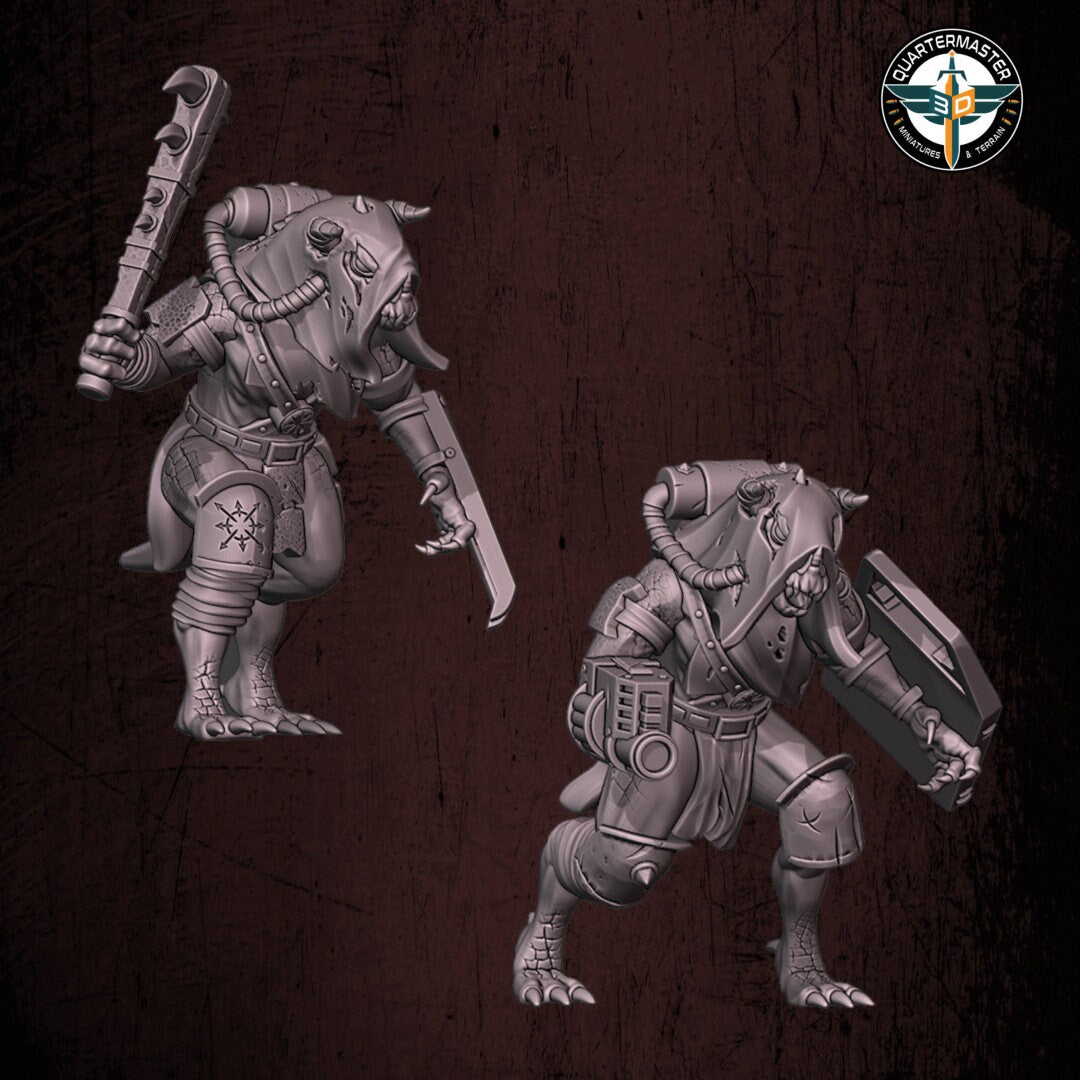 Harbingers of darkness -  Corrupt Phoraxian Devils Deamons of Chaos melee - Siege of Vos-Phorax, Quartermaster3D wargame modular miniatures