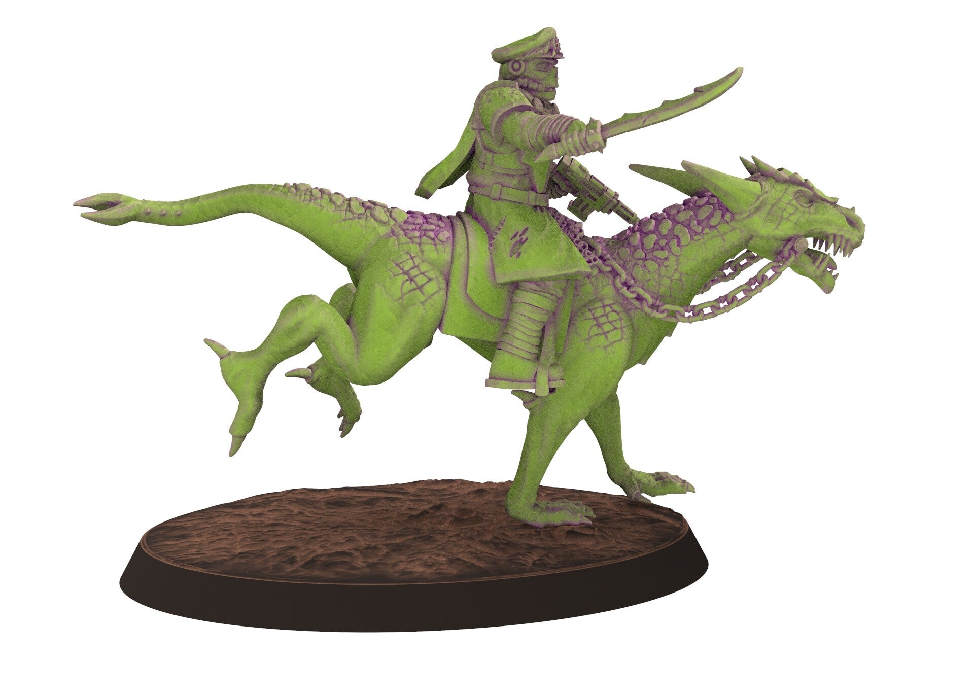 Harbingers of darkness -  Heretic Cultist Lezard riders - Cavalry raiders - Siege of Vos-Phorax, Quartermaster3D wargame modular miniatures