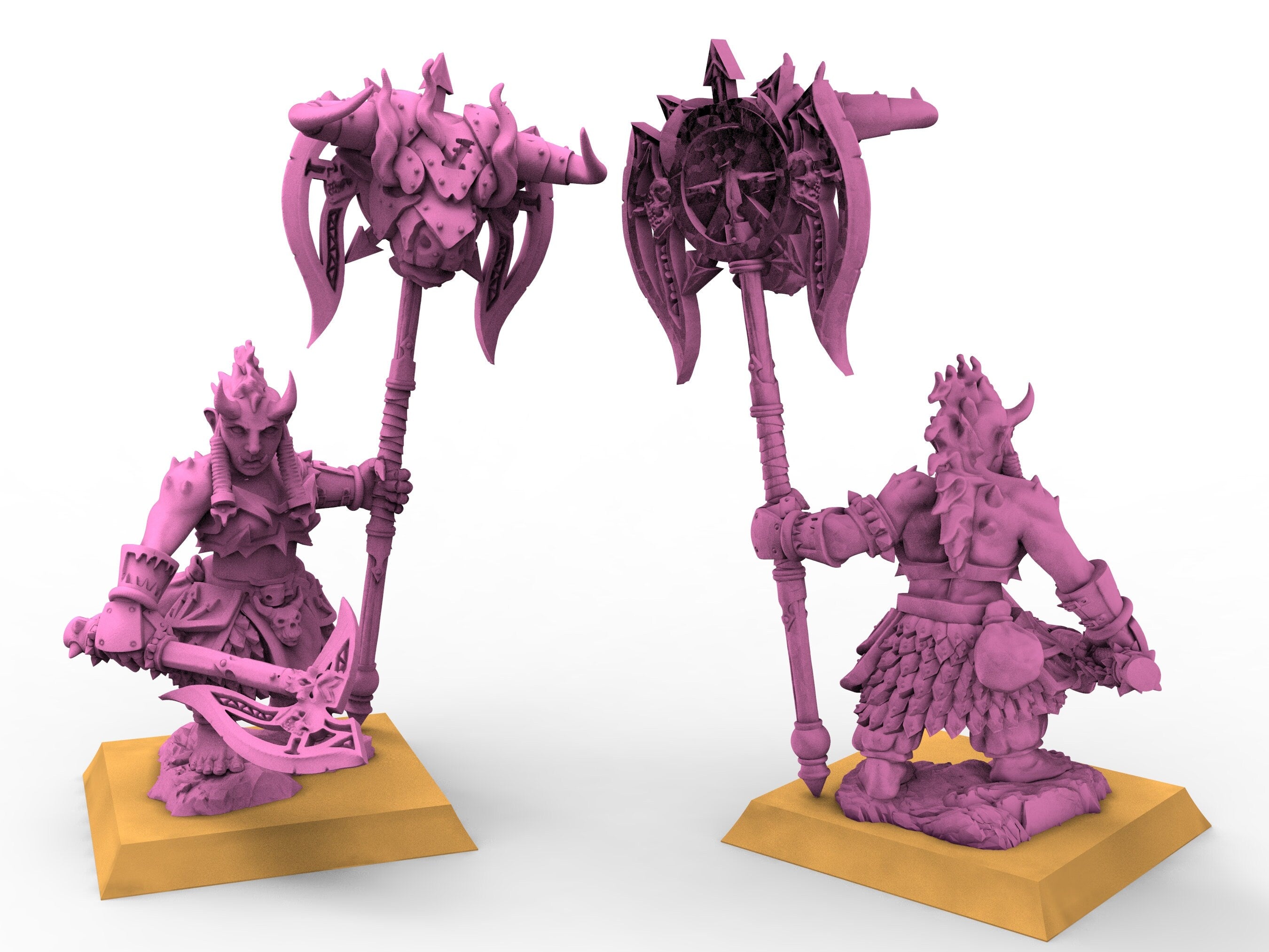 Chaos Dwarves - Berserkers Regiment Chaos infernal dwarf infantry axes usable for Oldhammer, battle, king of wars, 9th age