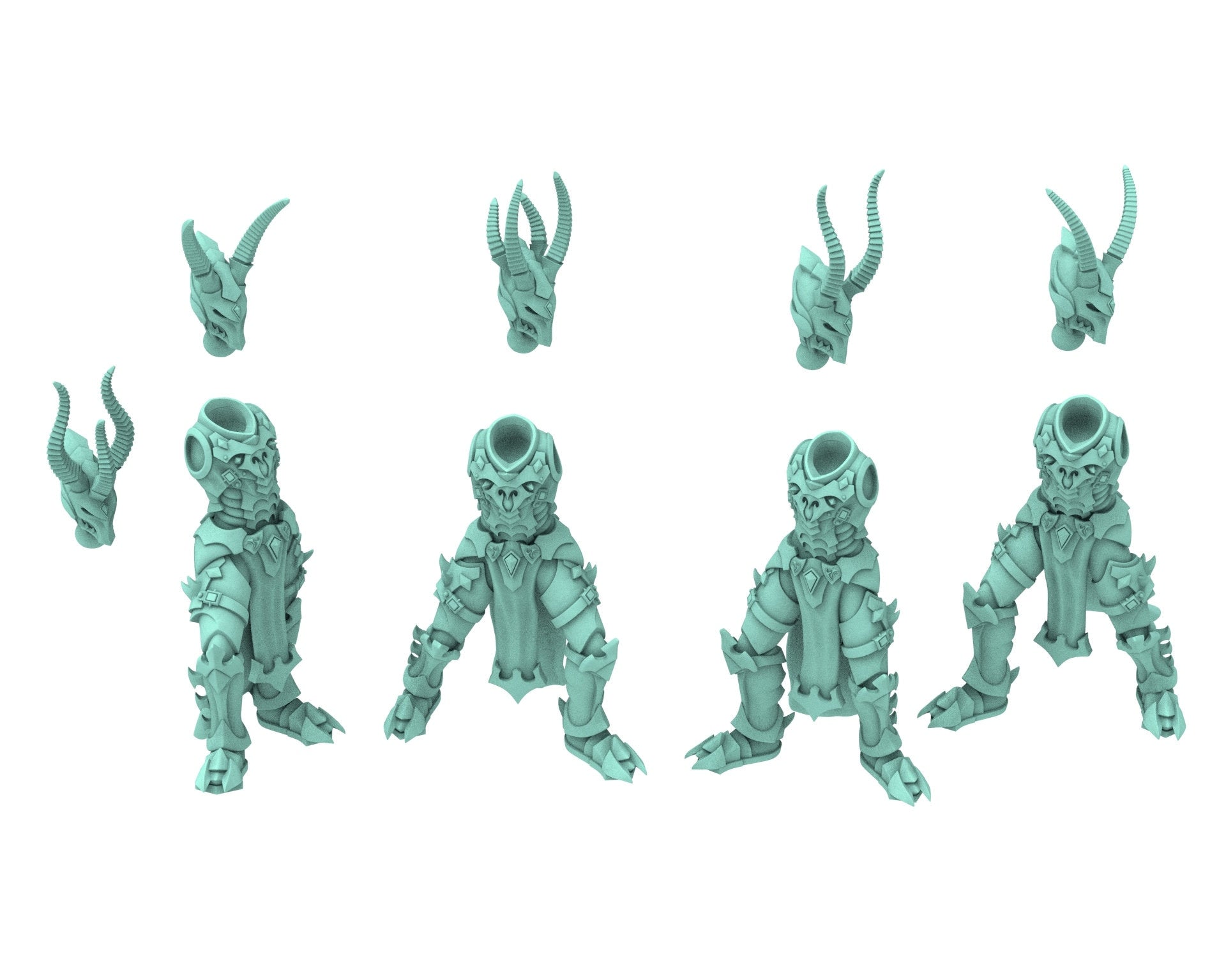 Dark City - x30 Heads, War demons Personnal Guard mercenaries Temple Dark eldar drow