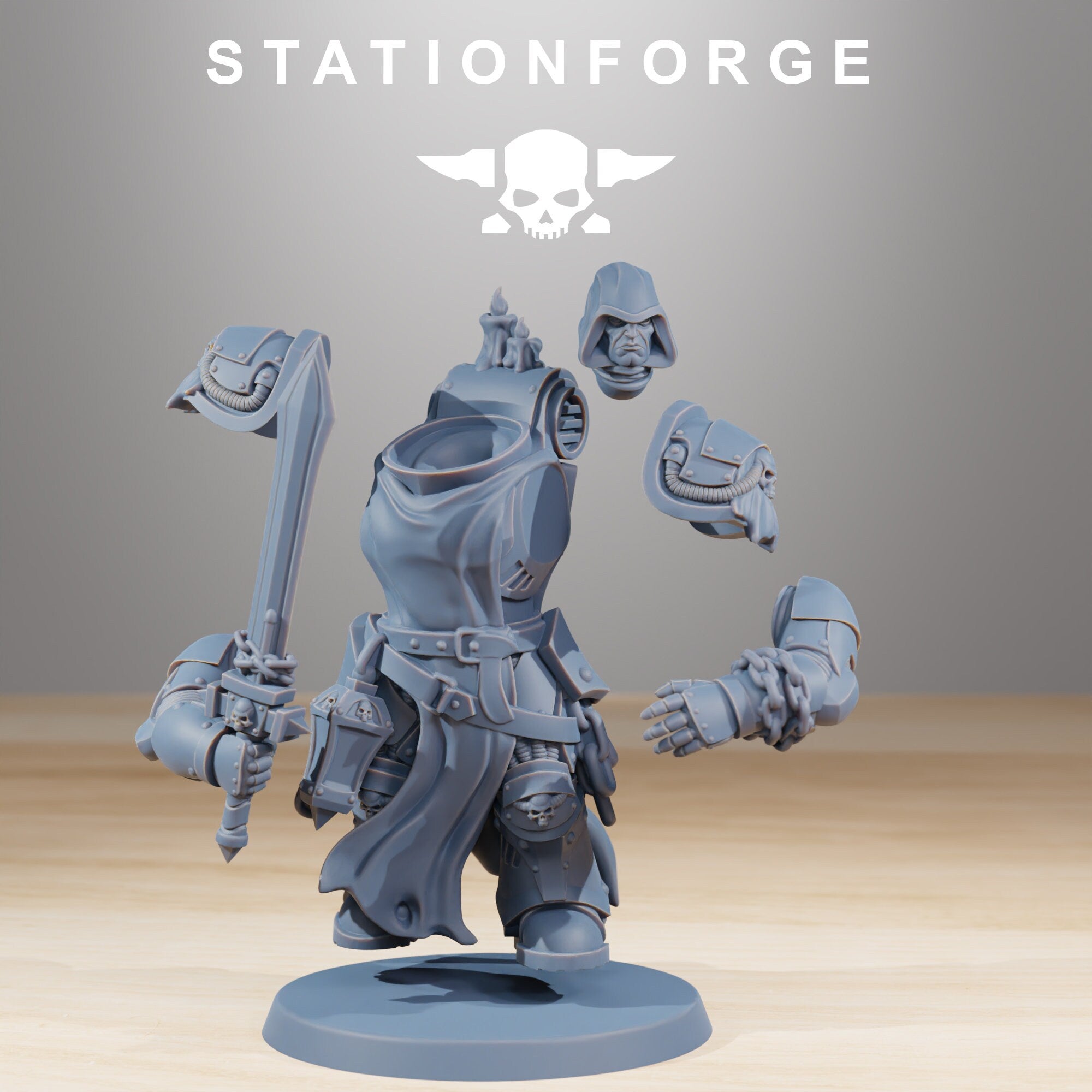 Socratis - Crusaders, mechanized infantry, post apocalyptic empire, usable for tabletop wargame.