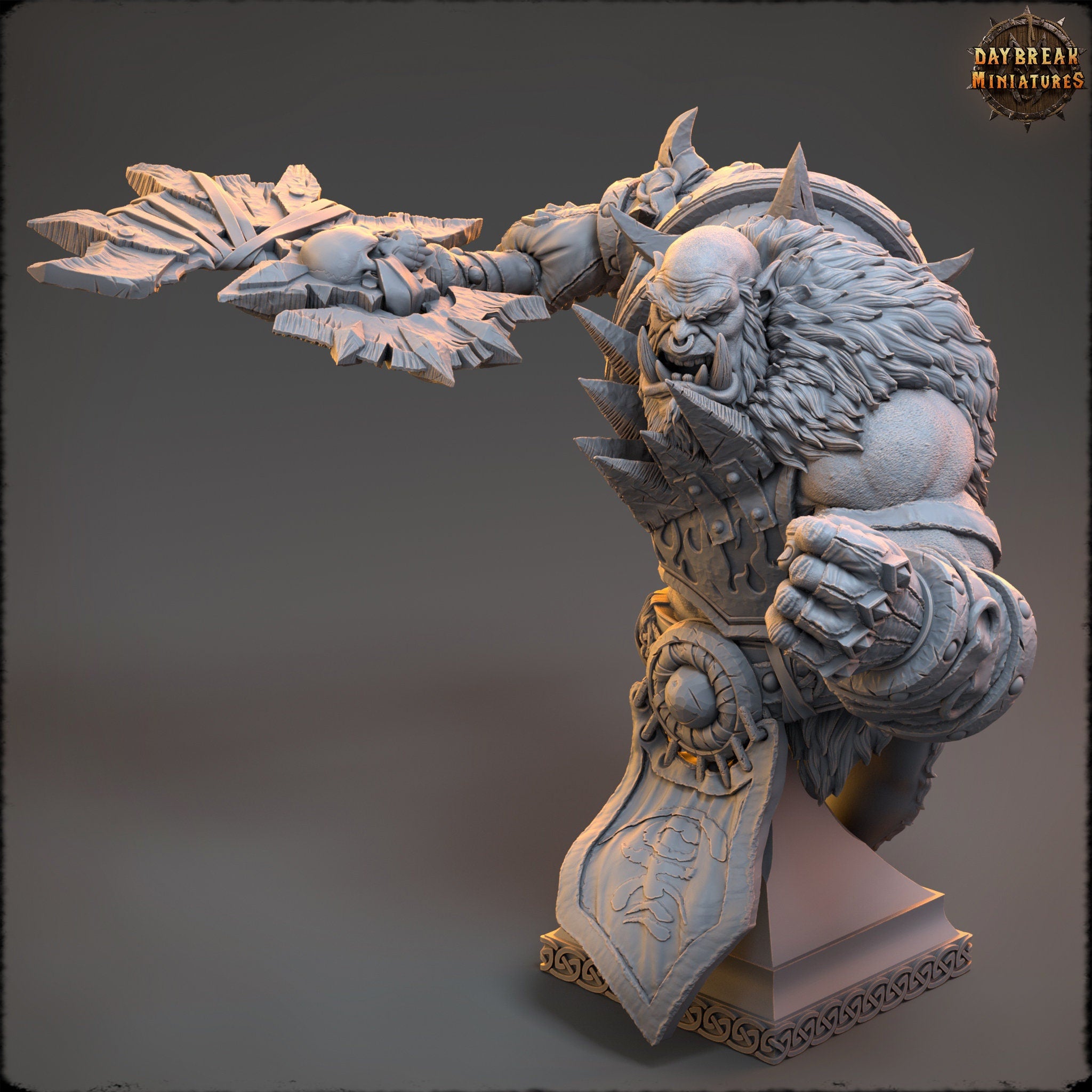 Bears warriors - Bust - Ghoulang, The Wardens of Fury Peaks, daybreak miniatures, for Wargames, Pathfinder, Dungeons & Dragons other TTRPG