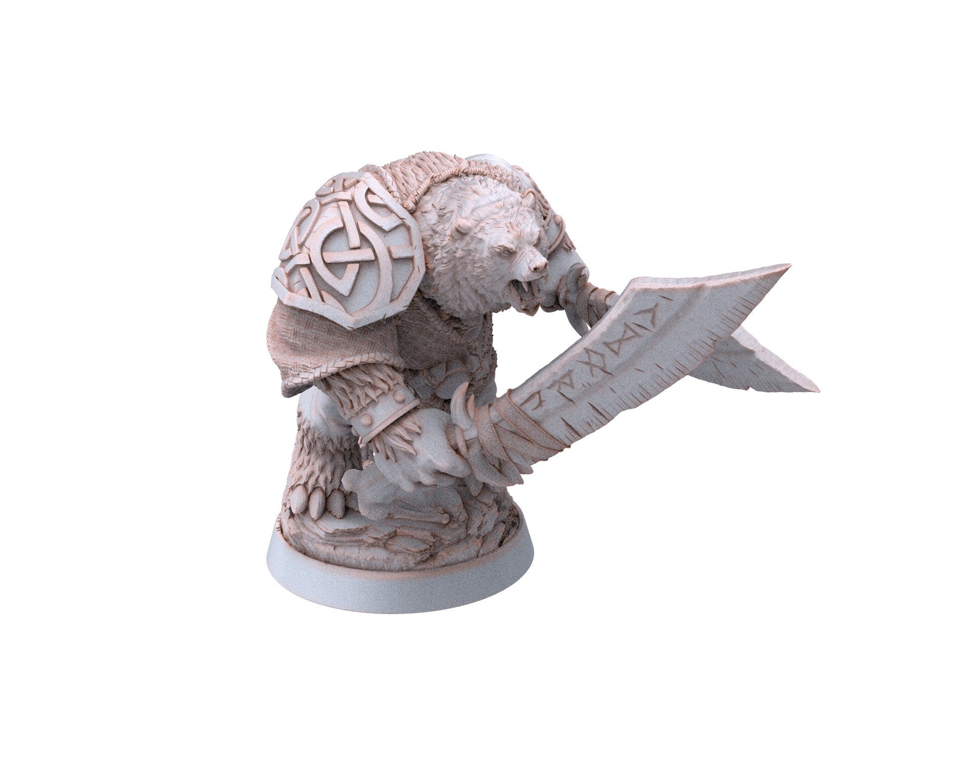 Bears warriors - Rana Ripclaw, The Wardens of Fury Peaks, daybreak miniatures, for Wargames, Pathfinder, Dungeons & Dragons TTRPG