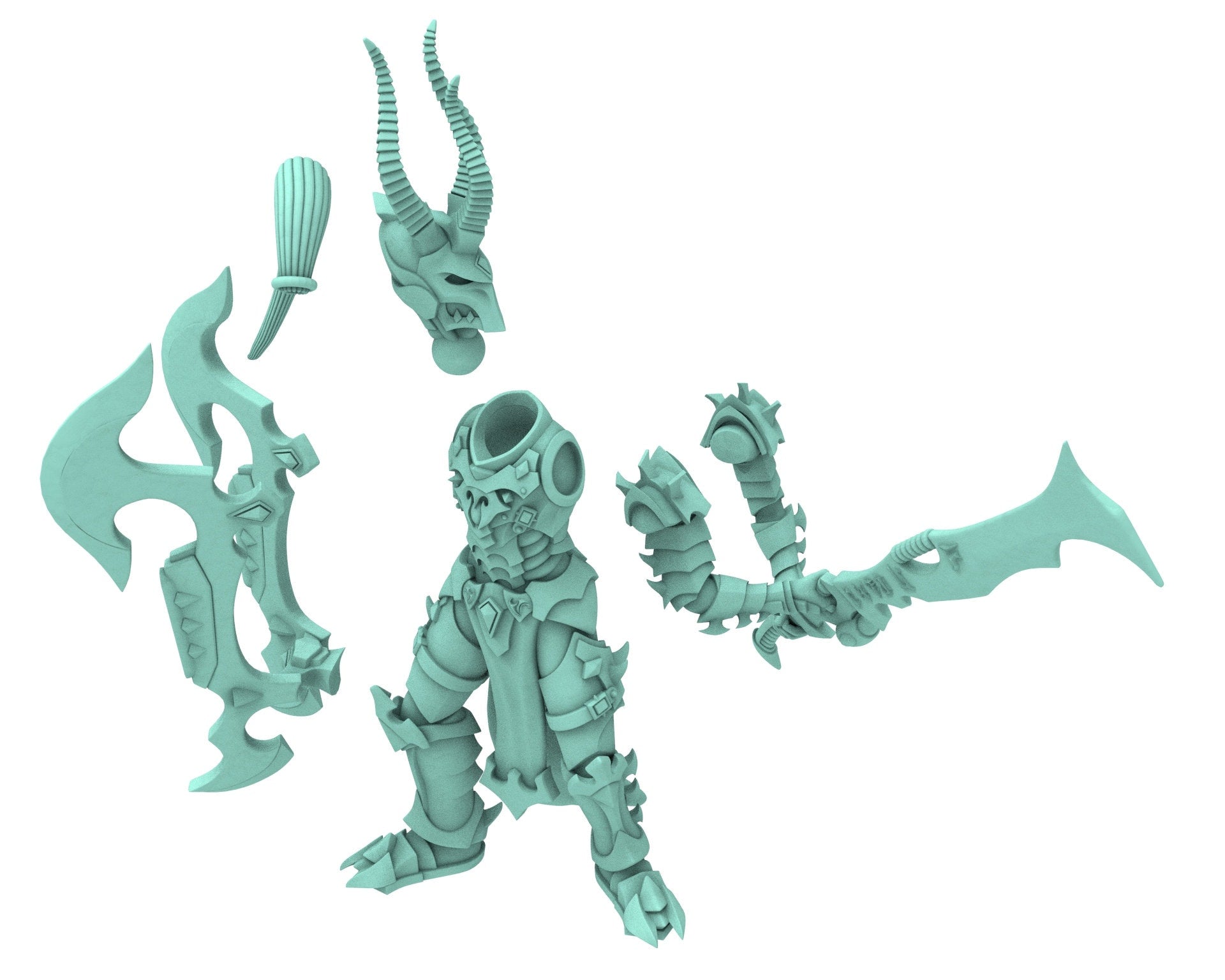 Dark City - x30 Heads, War demons Personnal Guard mercenaries Temple Dark eldar drow