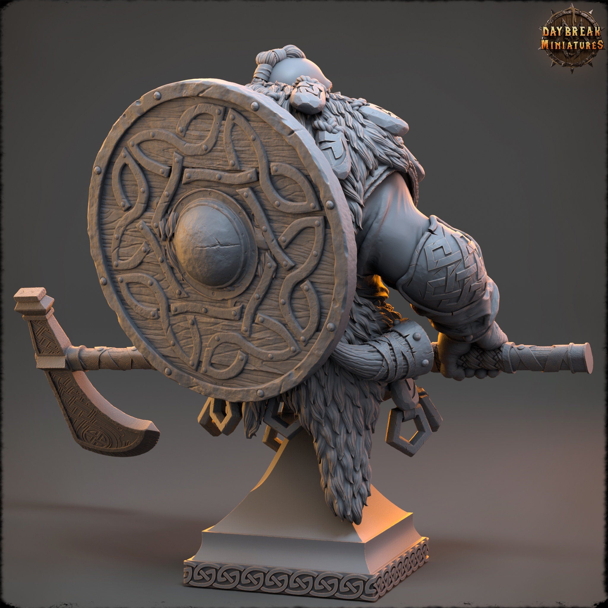 Bears warriors - Erik the Great, The Wardens of Fury Peaks, daybreak miniatures, for Wargames, Pathfinder, Dungeons & Dragons other TTRPG
