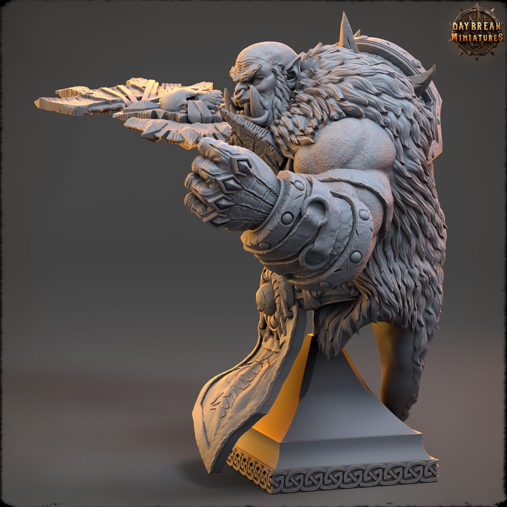 Bears warriors - Bust - Ghoulang, The Wardens of Fury Peaks, daybreak miniatures, for Wargames, Pathfinder, Dungeons & Dragons other TTRPG