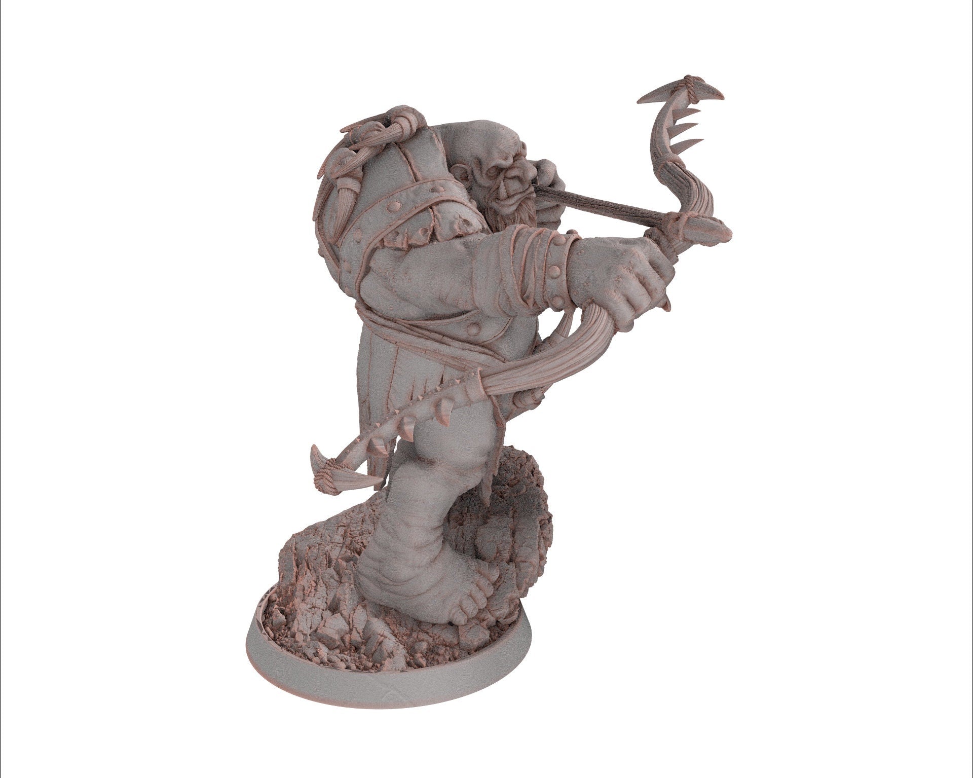 Ogre - Soldier - Bozbek Cleggtrace, Followers of the Moon Gulper, daybreak miniatures, for Wargames, Pathfinder, Dungeons & Dragons TTRPG