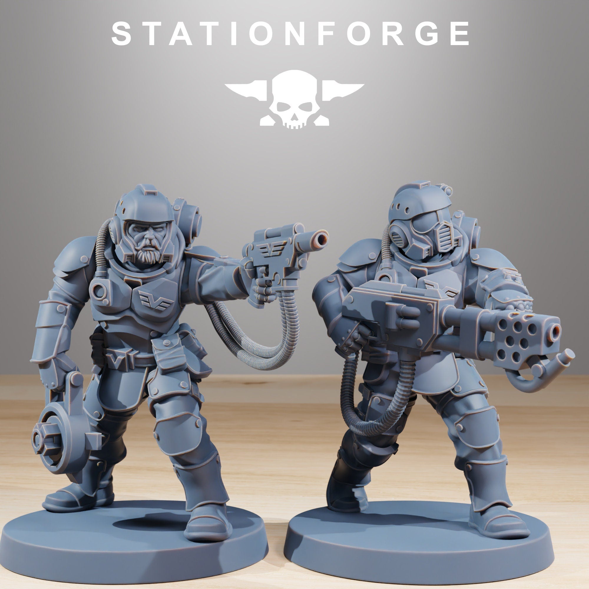 National Guard - Vaskar Commandos, mechanized infantry, post apocalyptic empire, usable for tabletop wargame.