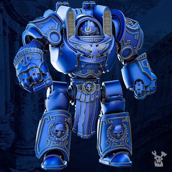 Legio Prima - Victrix Colossus, mechanized infantry, post apocalyptic empire, usable for tabletop wargame.
