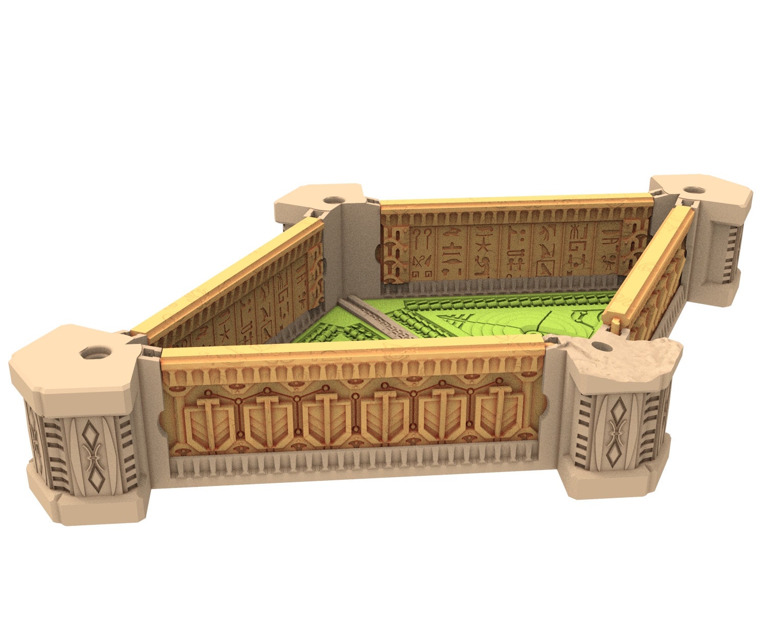 Cinan Haven Ruined building printed in PLA and resin usable for warmachine, Damocles, One Page Rule, Firefight, infinity, scifi wargame...