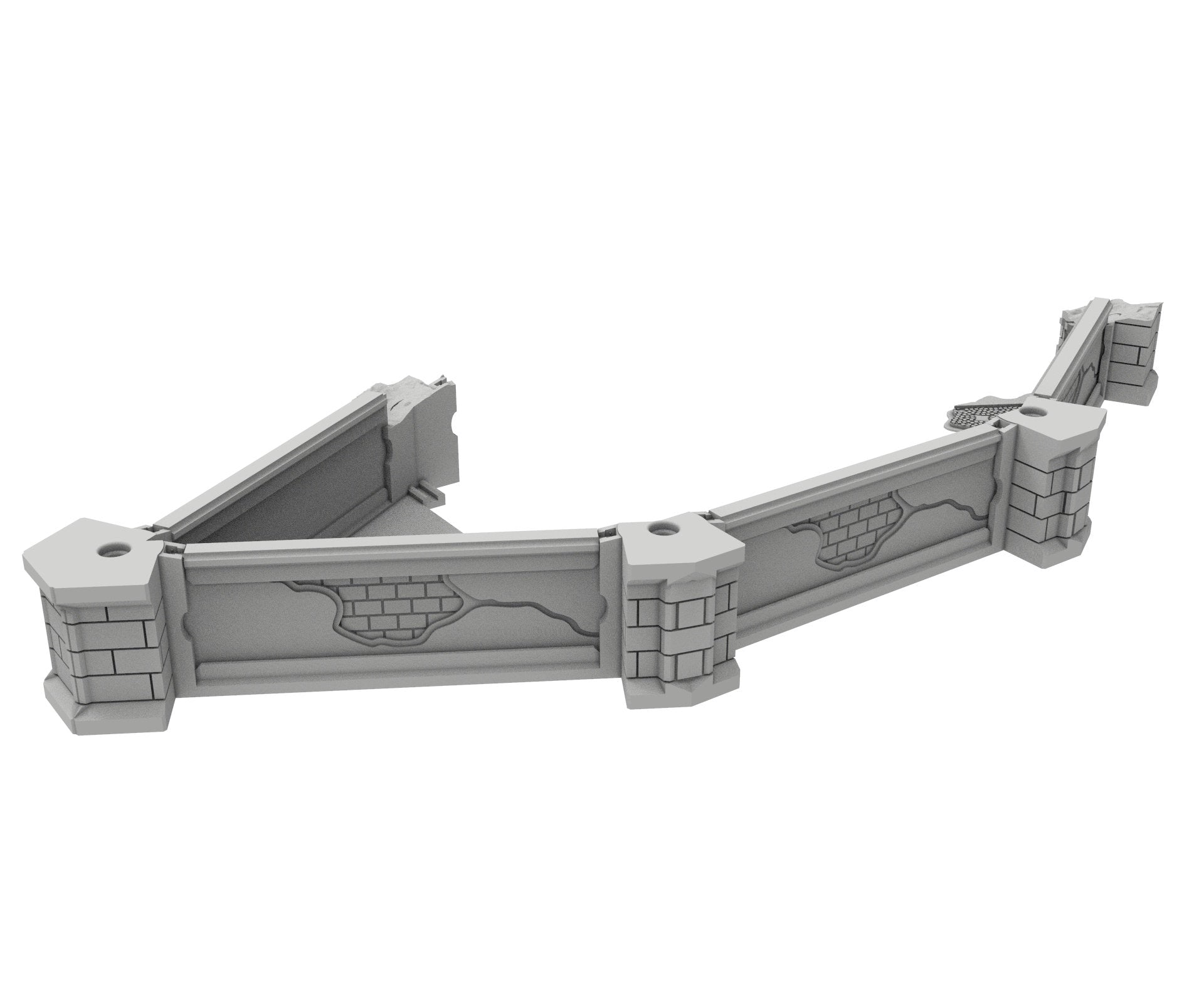 Civilian Ruined building printed in PLA and resin usable for warmachine, Damocles, One Page Rule, Firefight, infinity, scifi wargame...