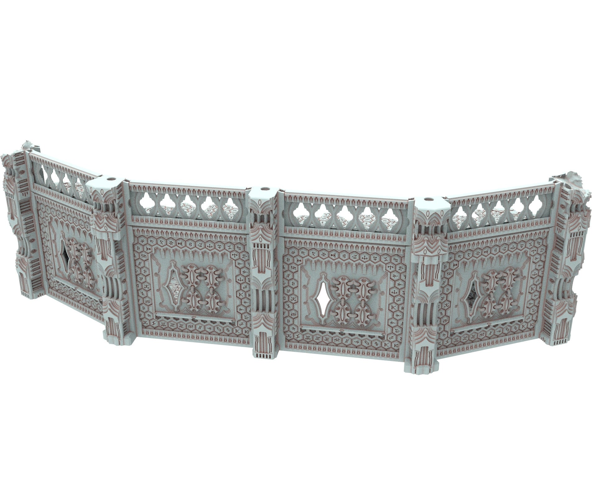 Dark city Ruined building elves eldar in PLA and resin usable for warmachine, Damocles, One Page Rule, Firefight, infinity, scifi wargame...