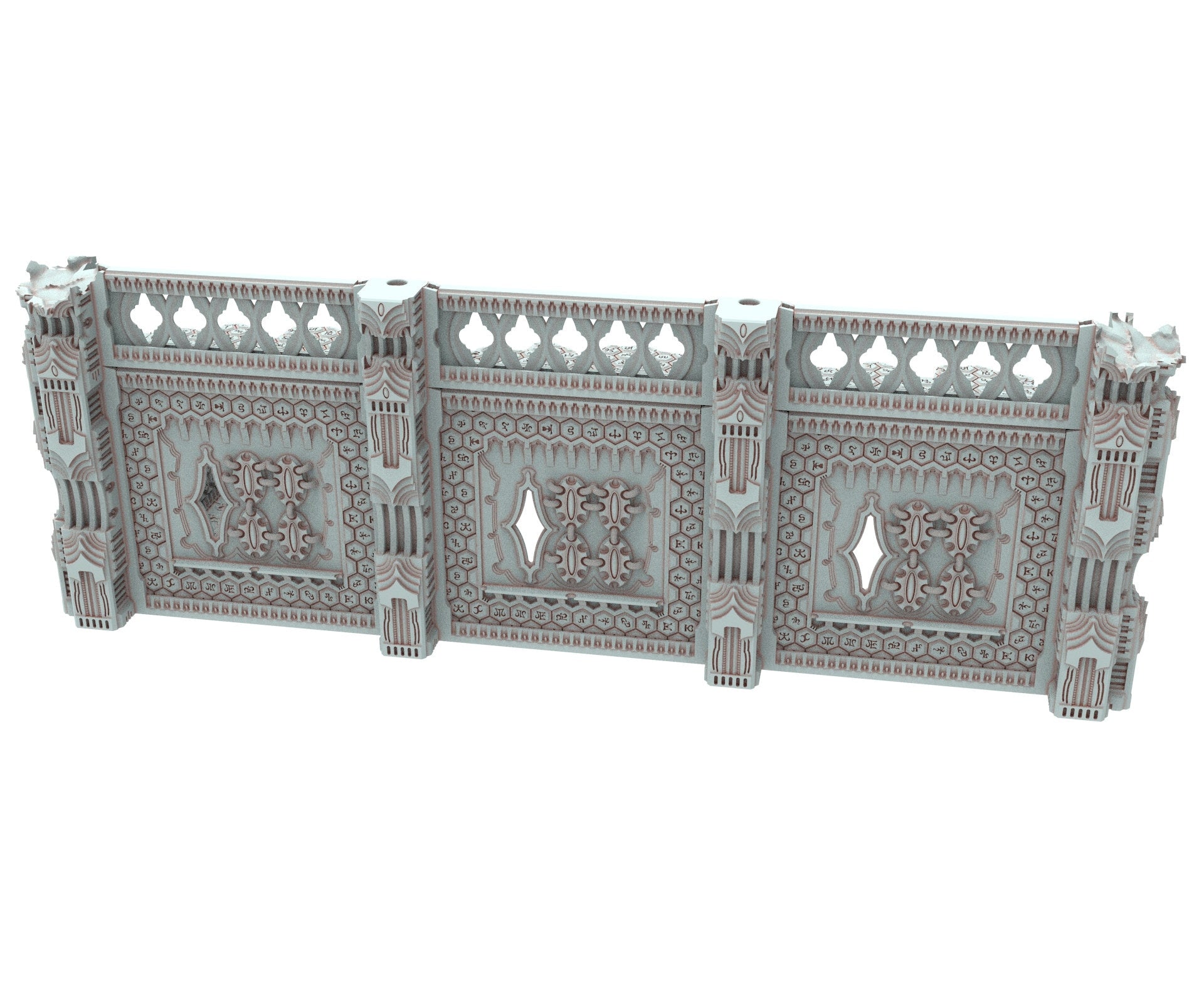 Dark city Ruined building elves eldar in PLA and resin usable for warmachine, Damocles, One Page Rule, Firefight, infinity, scifi wargame...