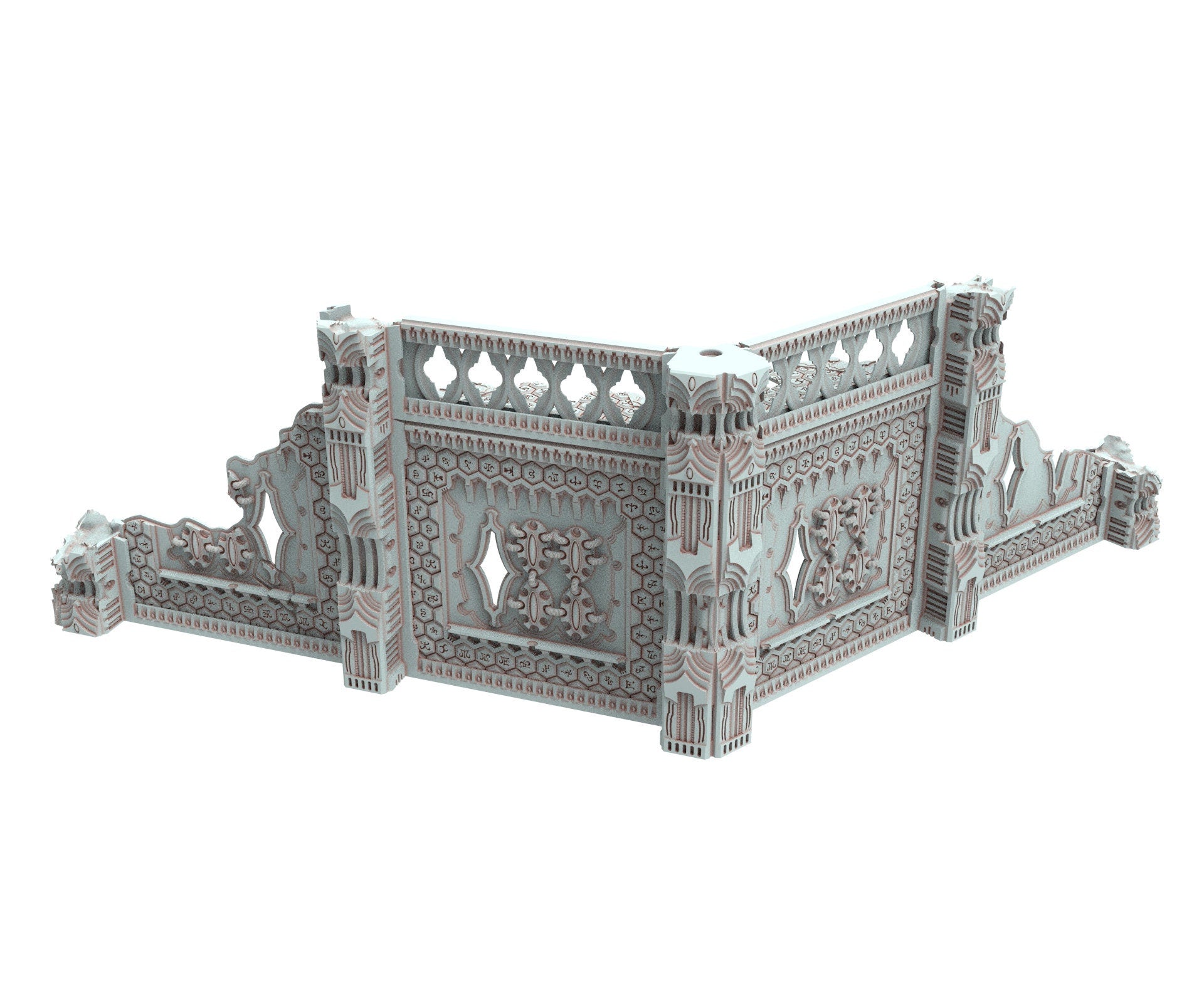 Dark city Ruined building elves eldar in PLA and resin usable for warmachine, Damocles, One Page Rule, Firefight, infinity, scifi wargame...